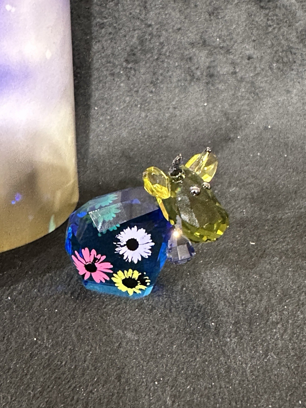 Swarovski “Flower Power Mo” Crystal Cow W/ Box 1143436. Perfect Condition