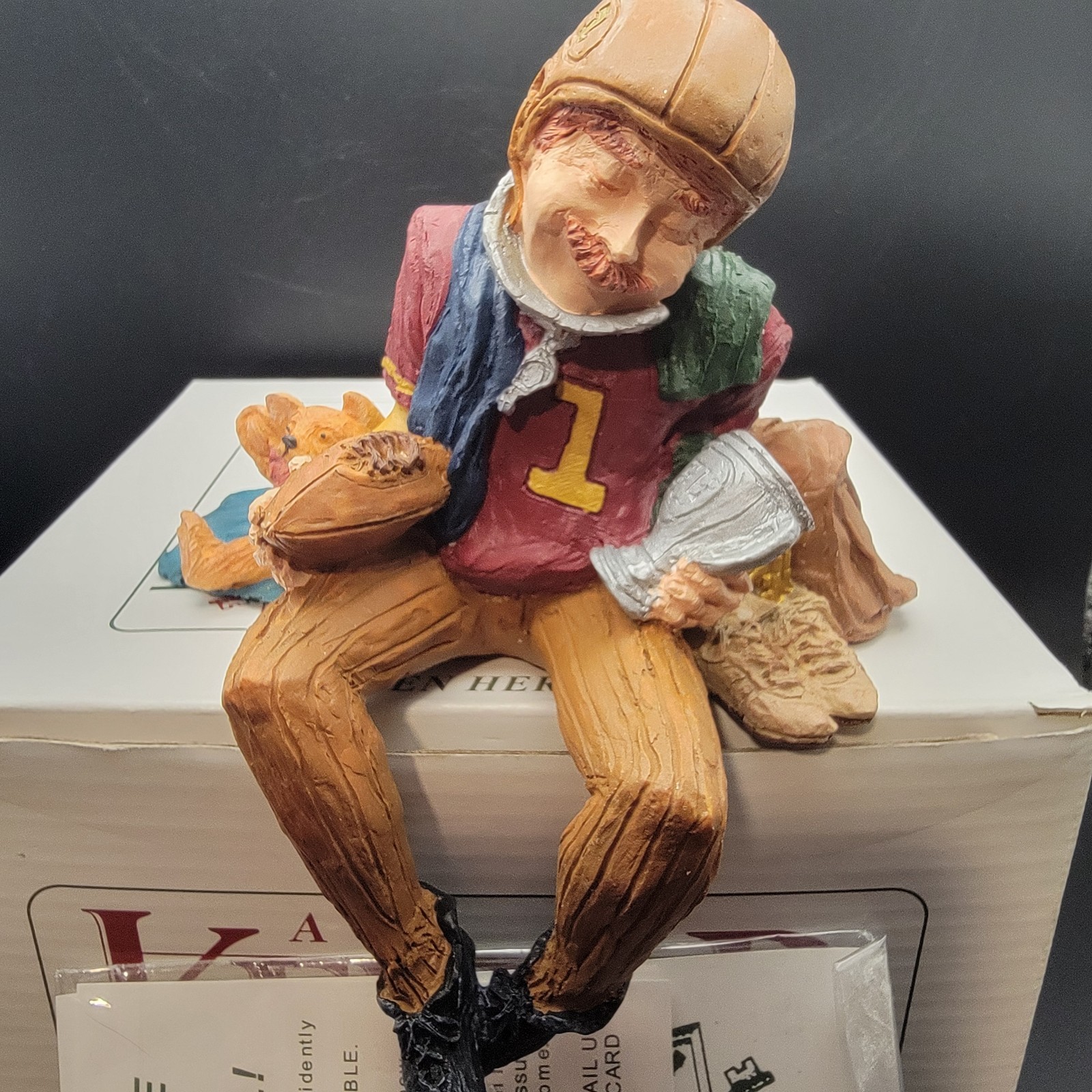 VINTAGE Collectible Figurine Shenandoah Designs “Keeper of Football” #71 of 6000