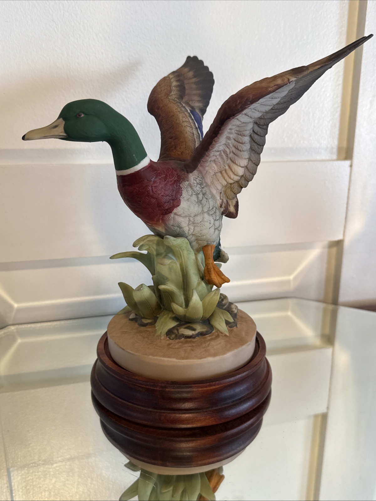 Mallard Duck (Male Drake In Flight) By Andrea By Sadek #8083 WITH BASE