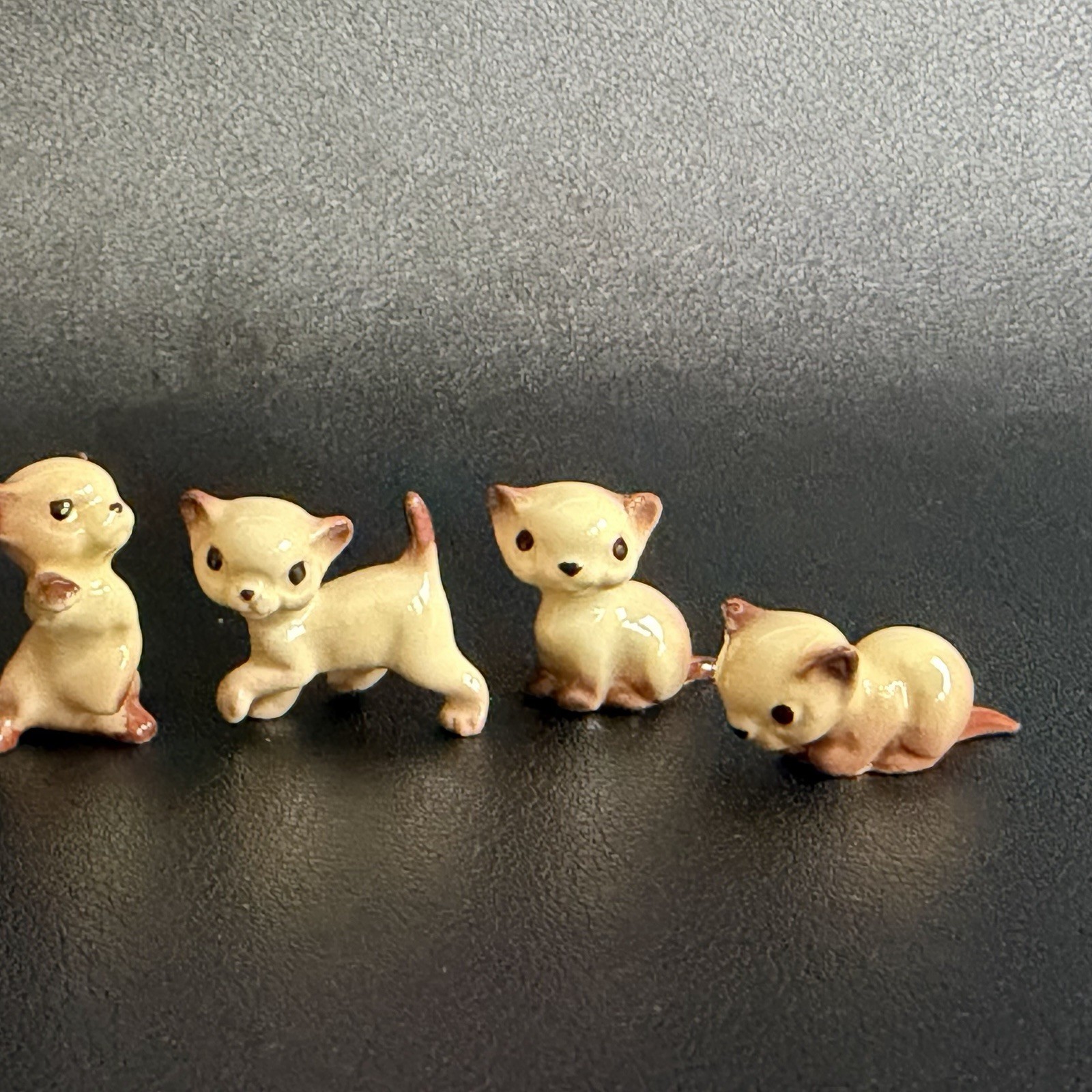 Hagen Renaker Miniature Siamese Cats Kitten Tiny Figurines VTG USA Set of 4