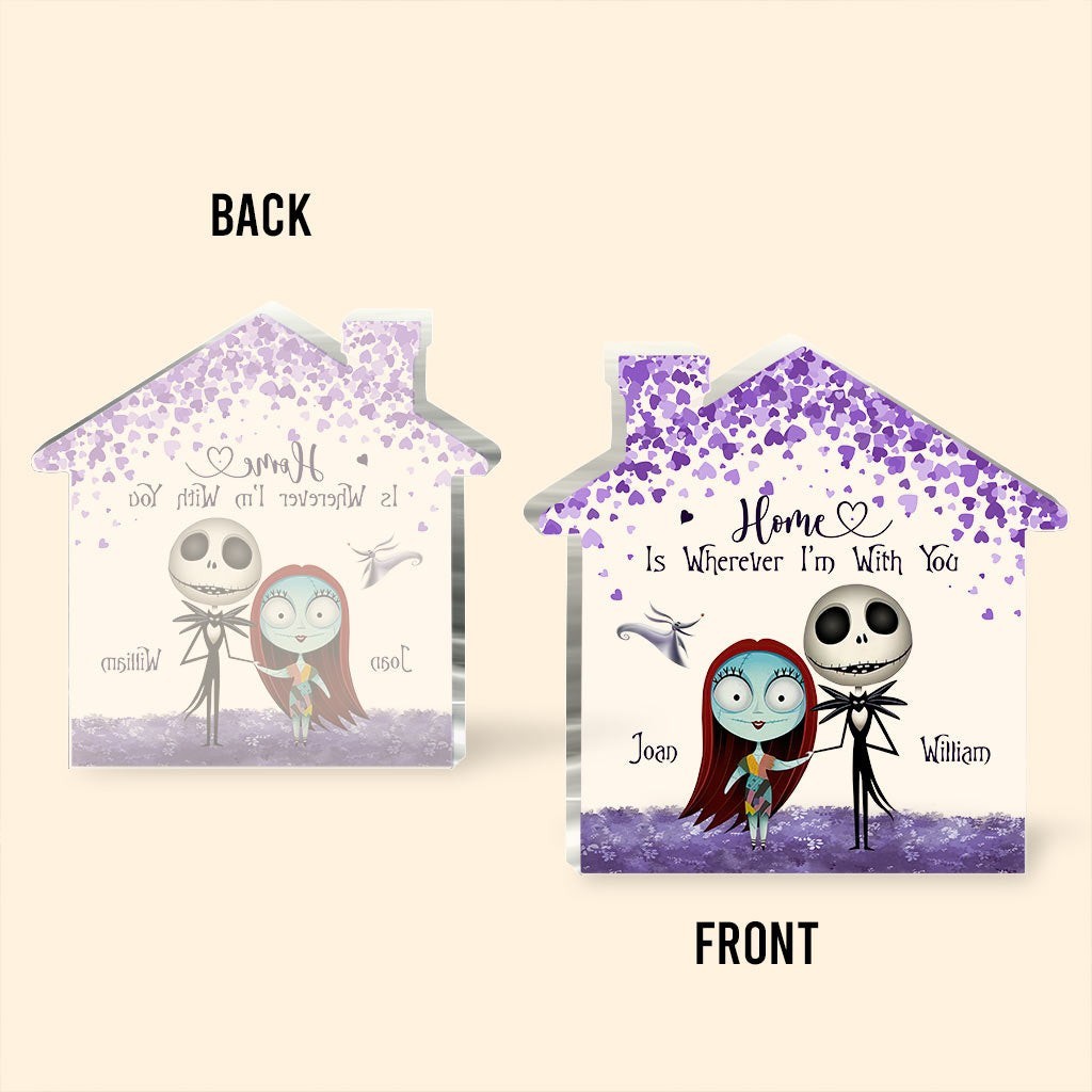 Personalized Jack Sally Nightmares Couple Acrylic Plaque Wooden Block Decor Gift