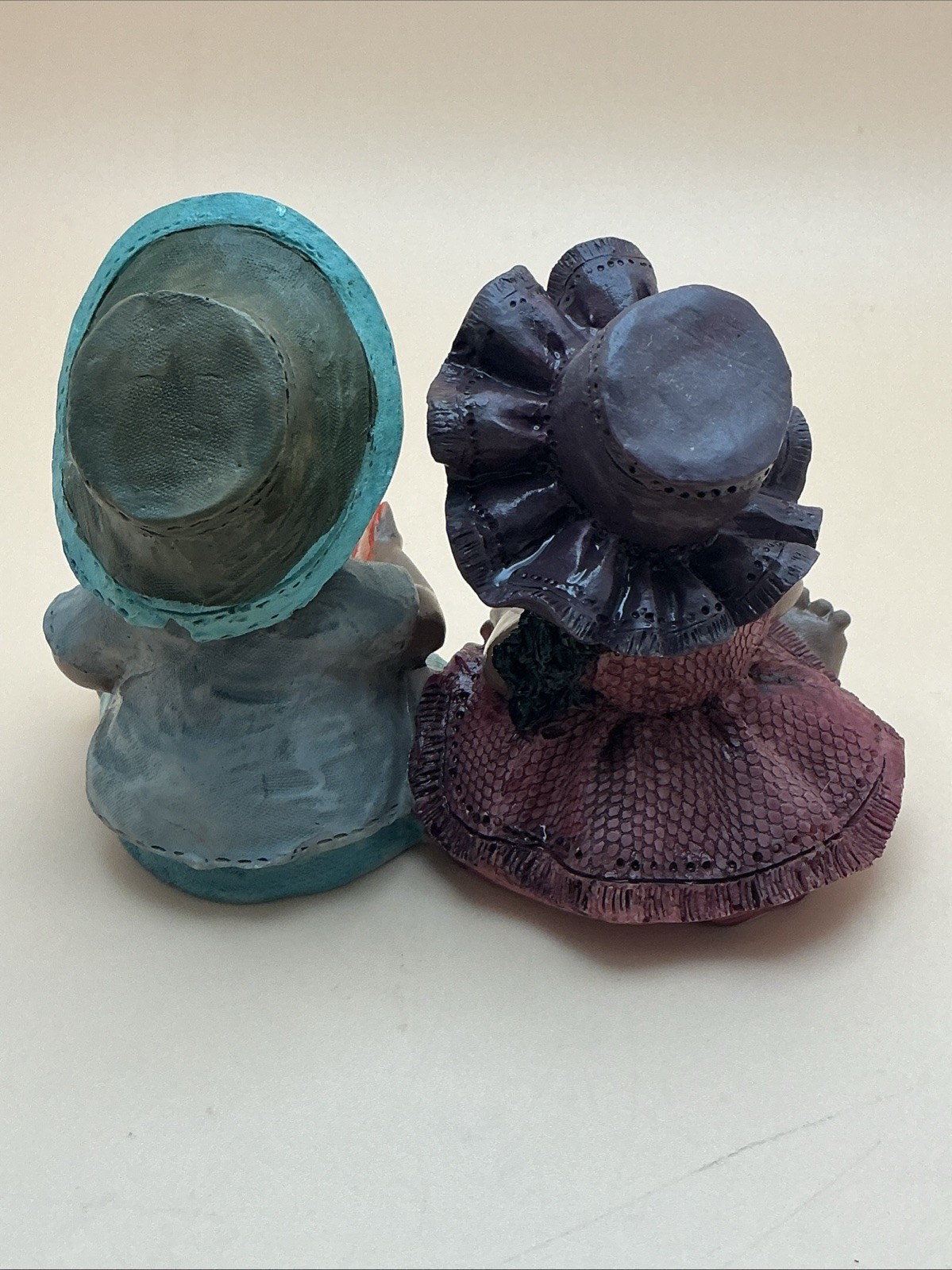 Vintage Figurine, Two African-American Schoolgirls Sitting and Reading