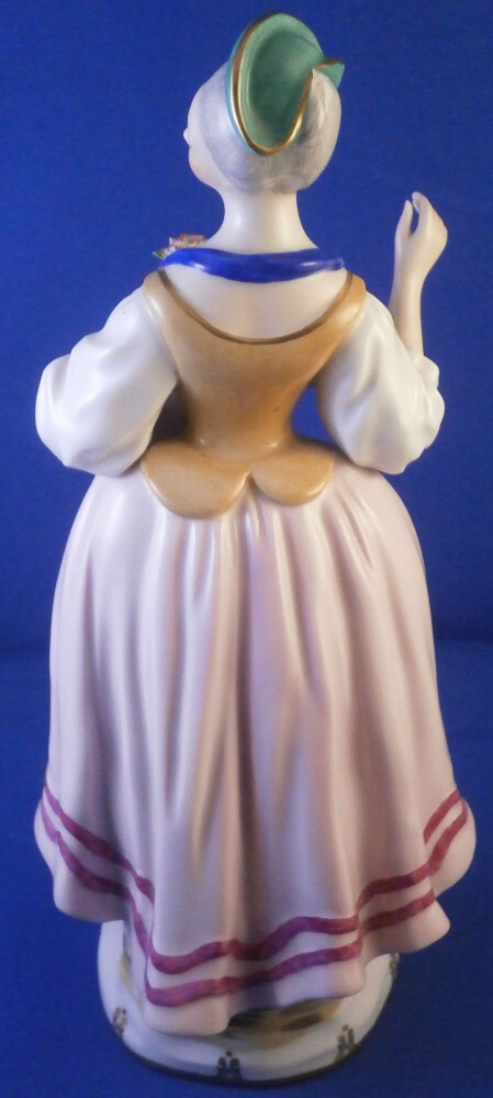 Vintage Augarten Wien Porcelain Lady Figure Figurine Porzellan Figur Vienna