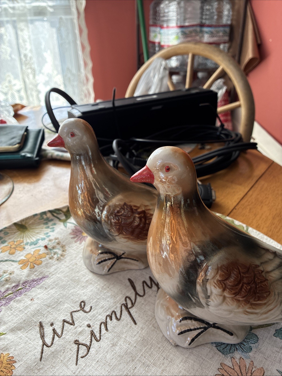 Vintage Lusterware Pigeon Figure – Made in Brazil