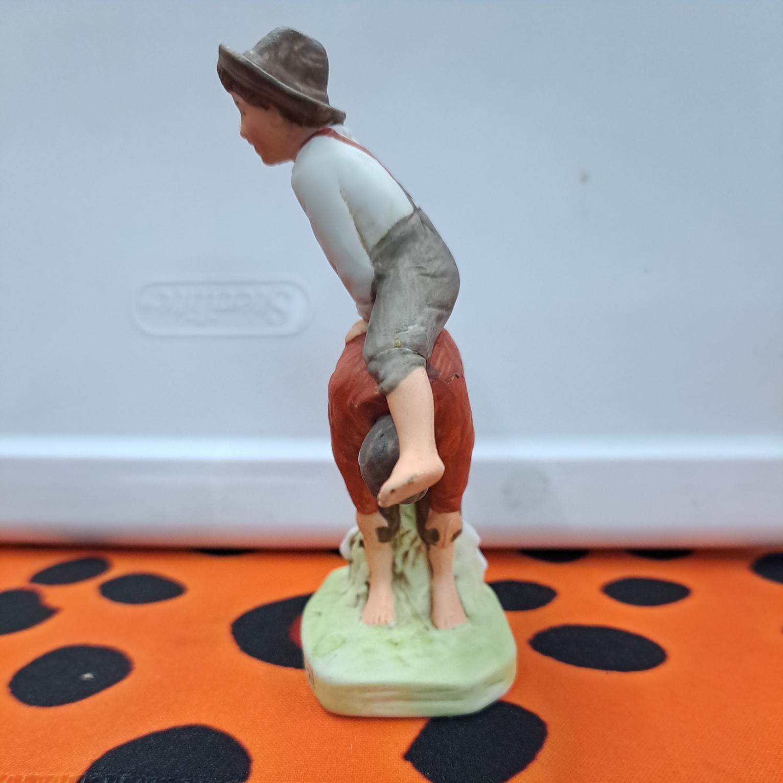 Norman Rockwell 1979 Miniature “Lazy Bones” & “Leap Frog” Figurine NR208 & NR209
