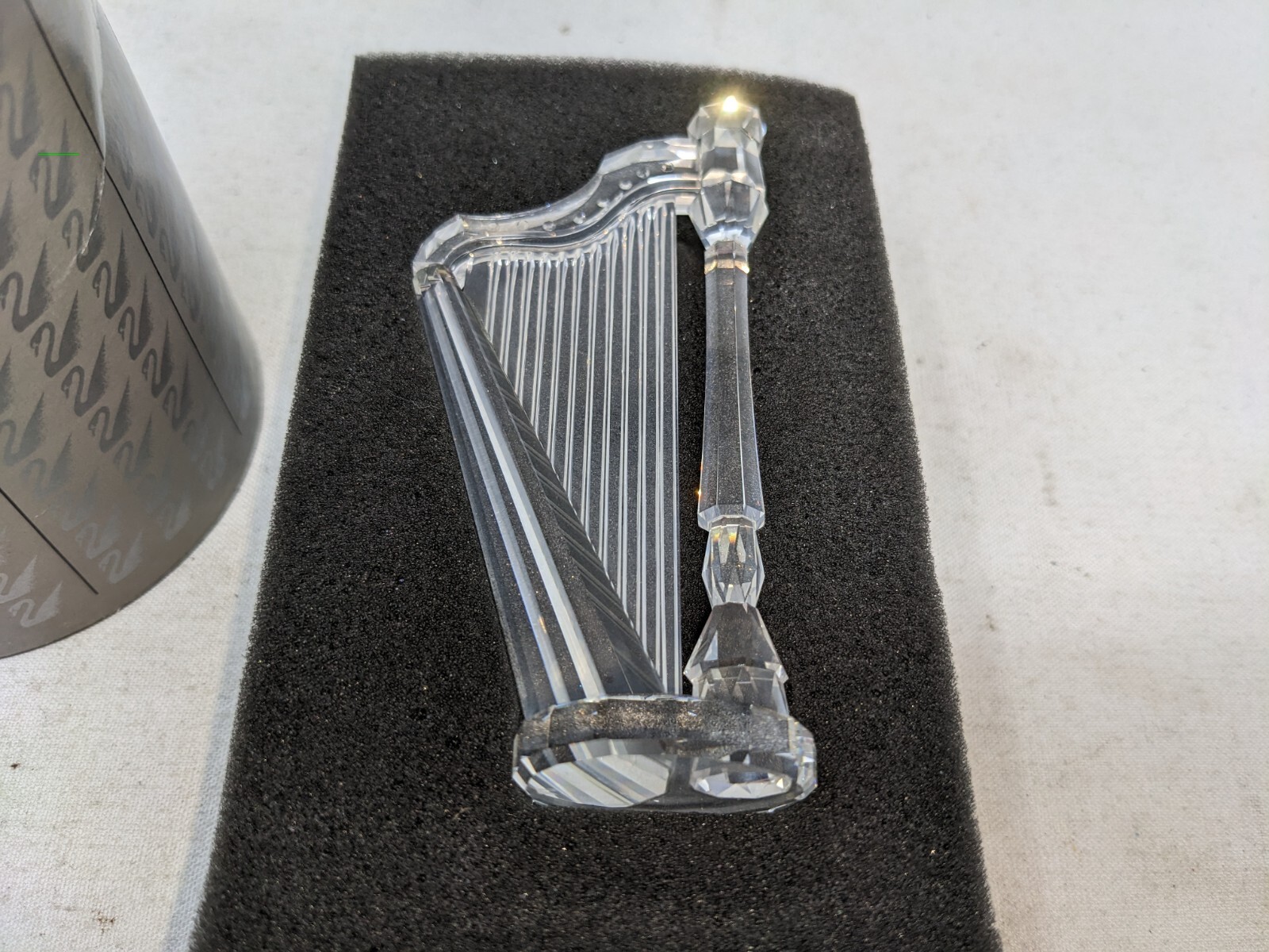 Swarovski Austria Crystal Figurine Harp Musical Instrument 4″ in Box 169245 (12)