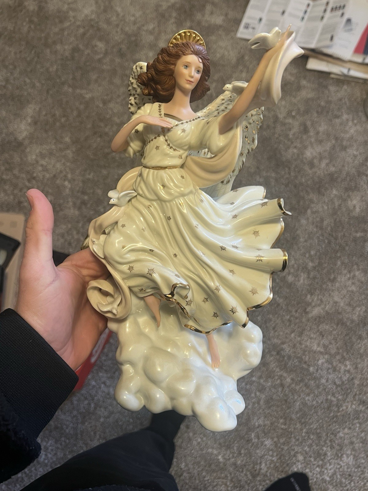 Lenox Millennium Messenger Angel Porcelain Figurine Limited Edition Glazed