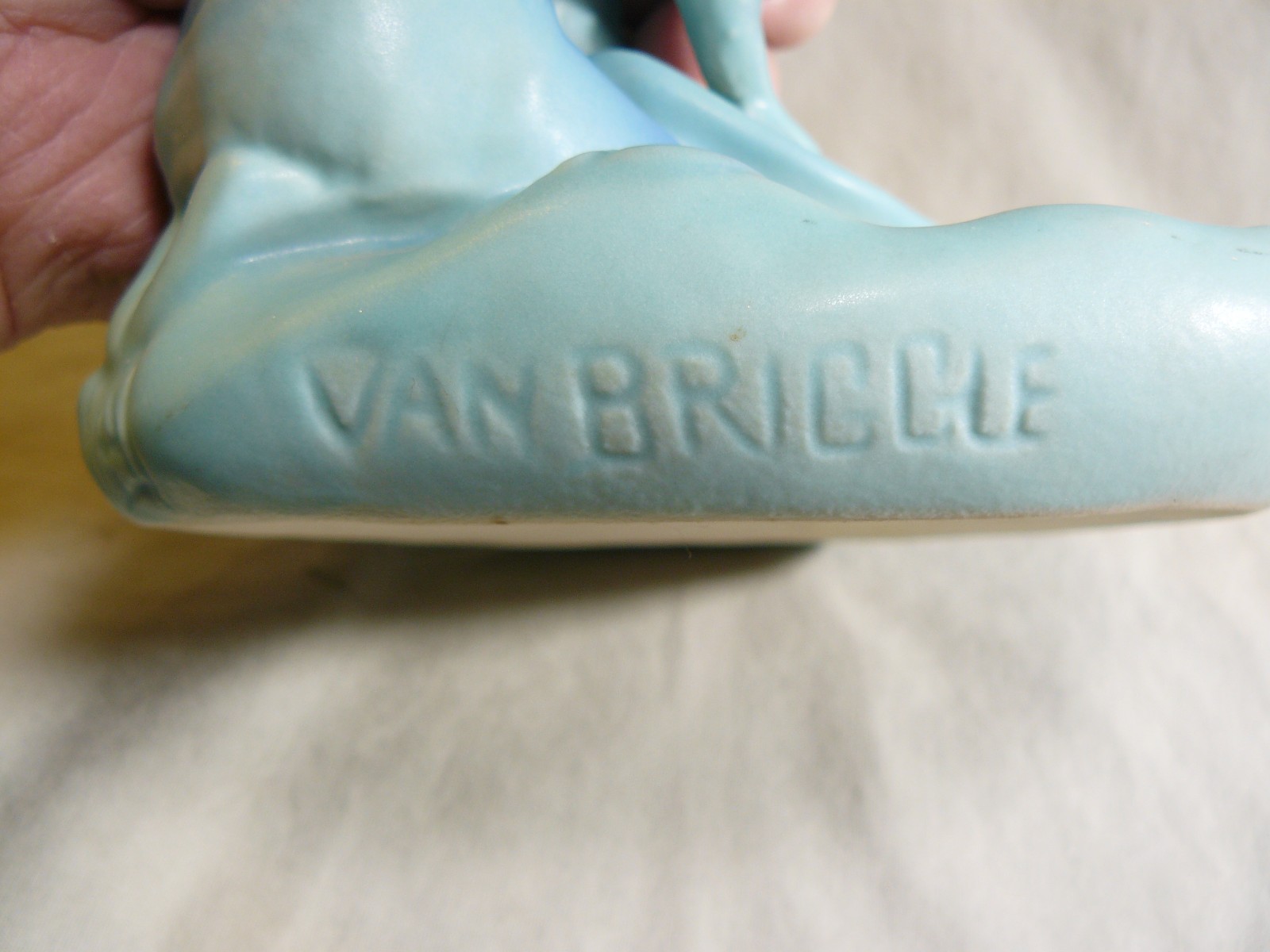 Vintage Van Briggle Art Pottery Corn Maiden Marked Gray Line 1955