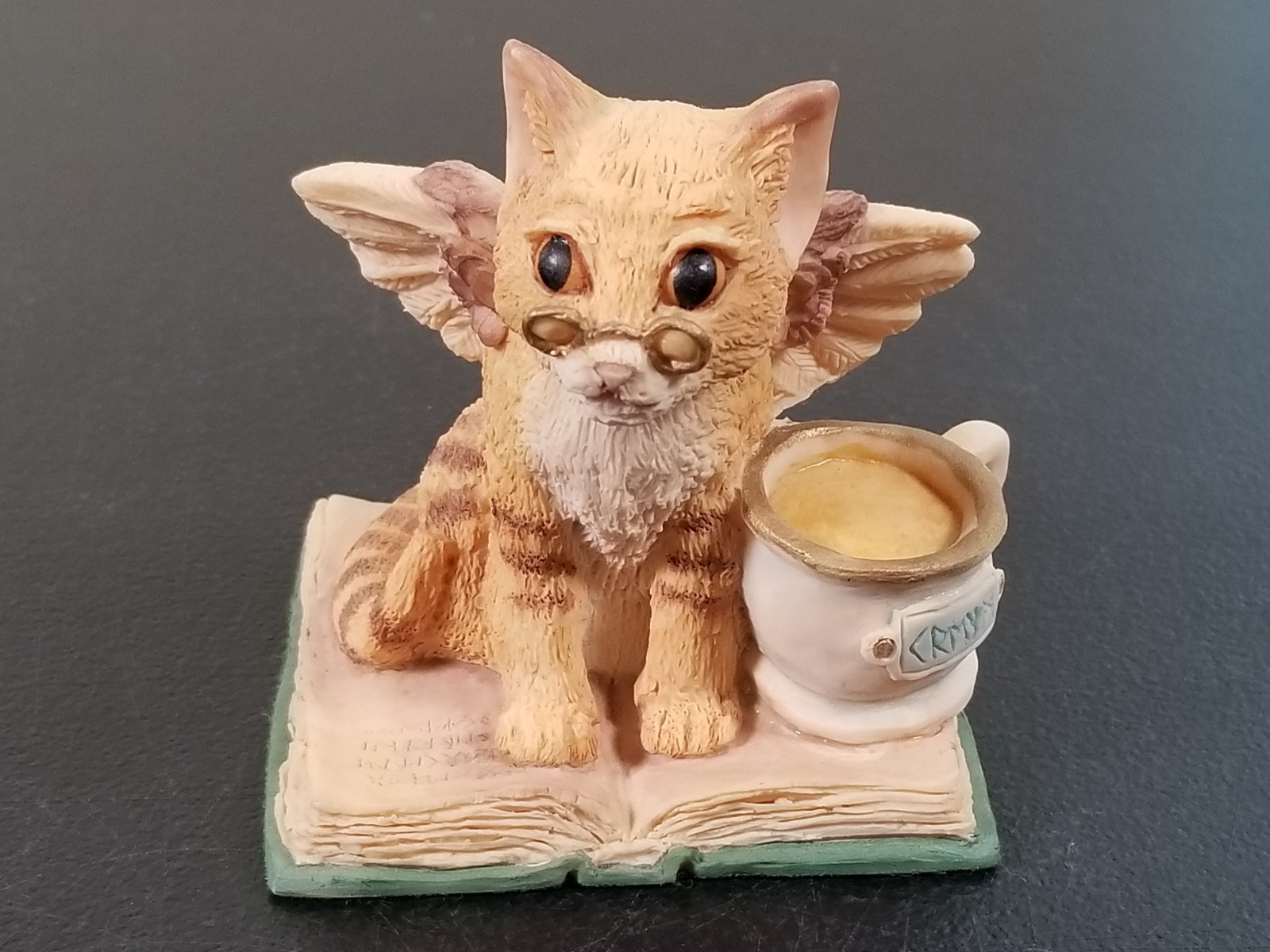 Signed Pocket Dragons The Library Cat 1992 Real Musgrave Figurine Made in UK