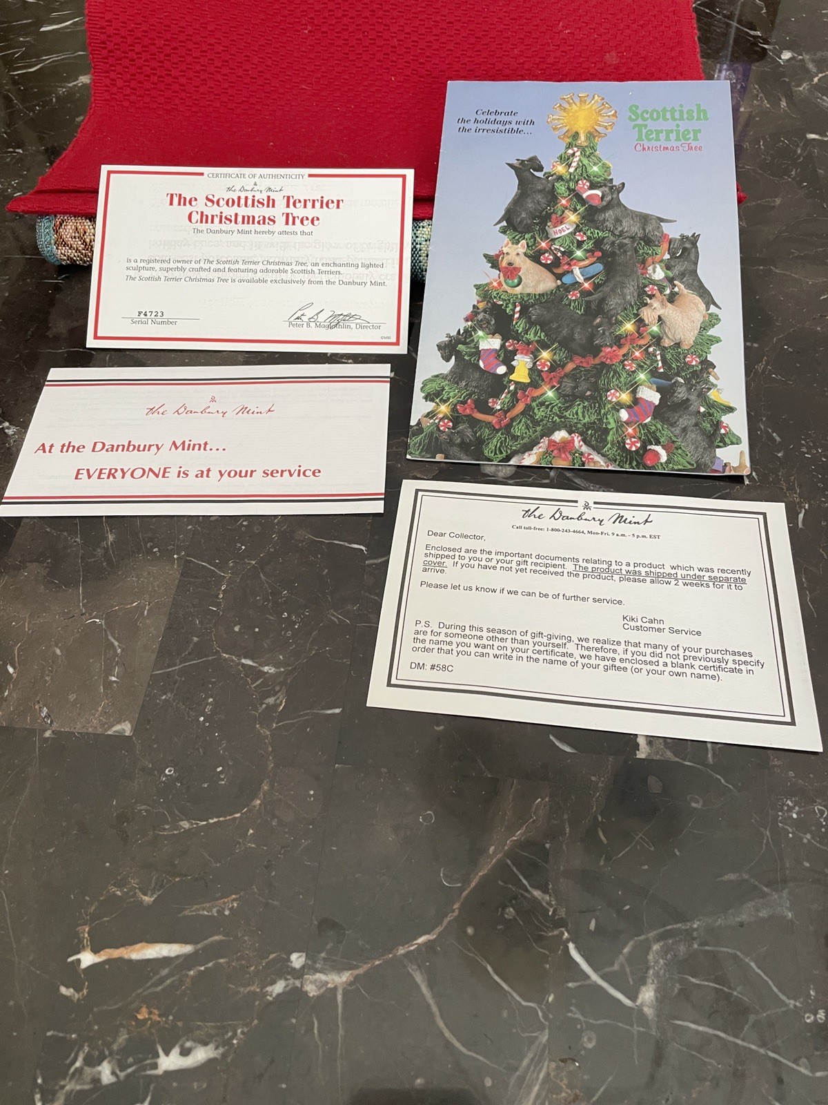 Danbury Mint — Scottish Terrier Lighted Christmas Tree Mint Condition
