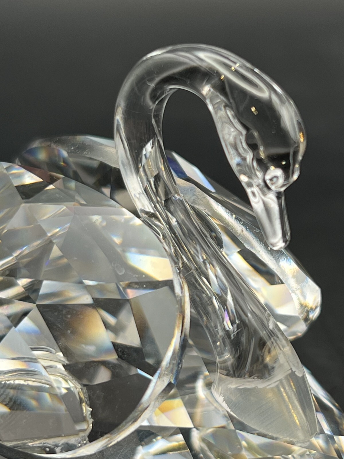 Swarovski Silver Crystal Large Swan Figurine 7633NR63 | Beautiful