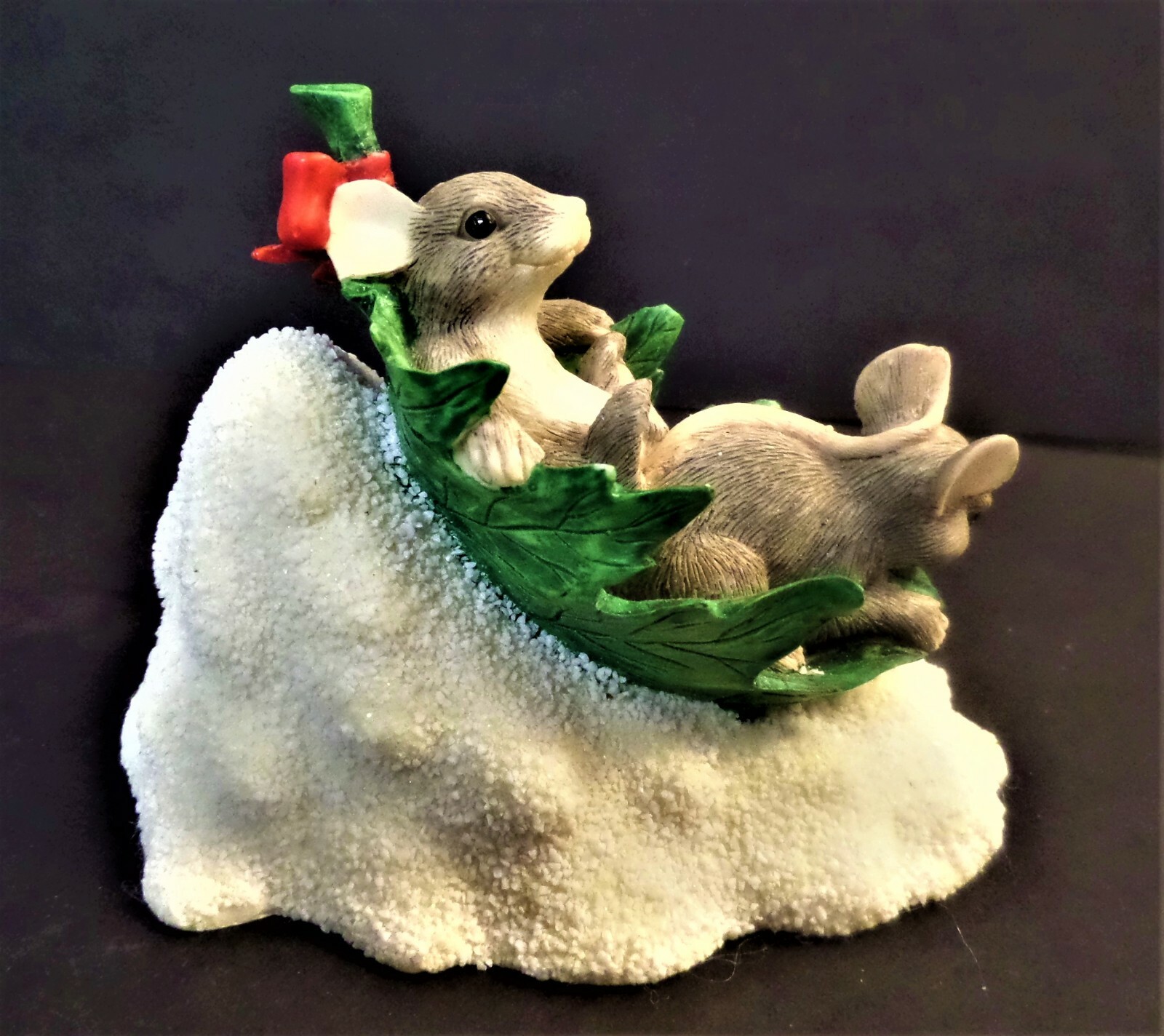 Charming Tails Flying Leaf Saucer Mouse Figurine #87305 Dean Griff Silvestri