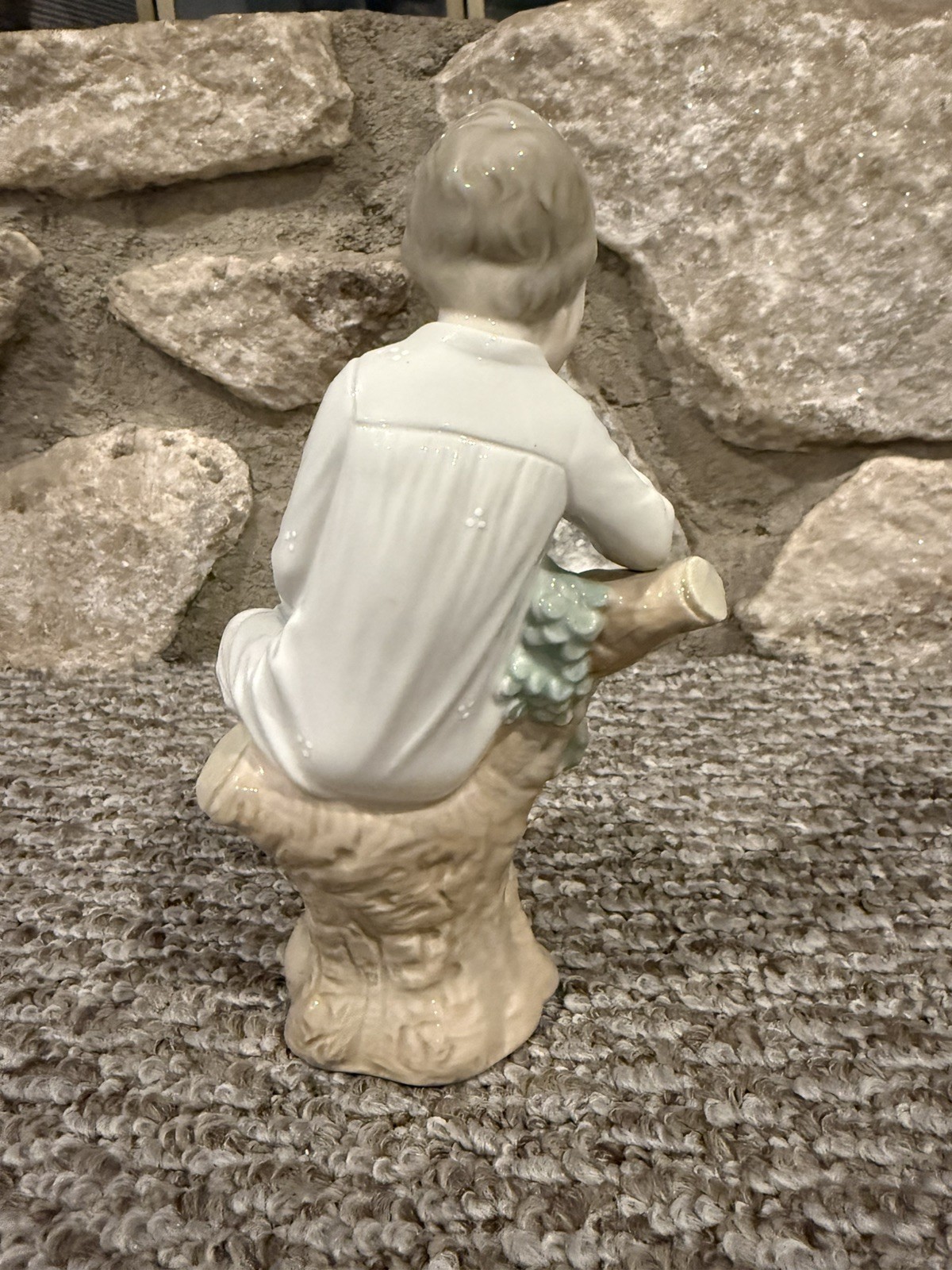 Vintage Lladro The Thinker Little Boy Porcelain Figurine #4876