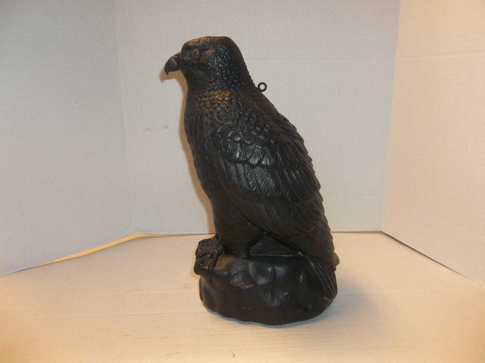 Artline Inc Model 4480 Black Plastic Blow Mold 14″ Hawk Hanging Lawn Yard Decoy