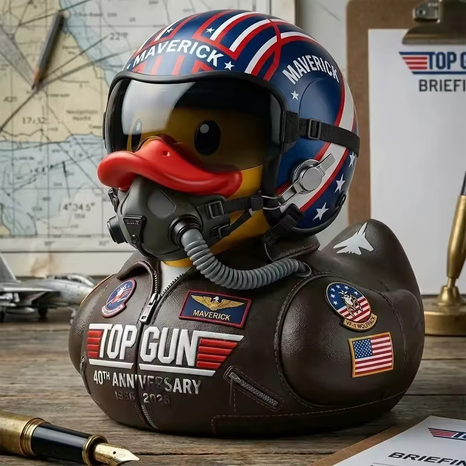 Top Gun 40th Anniversary Pilot Duck Cosplay Collectible Figurine 2026 Movie Fan