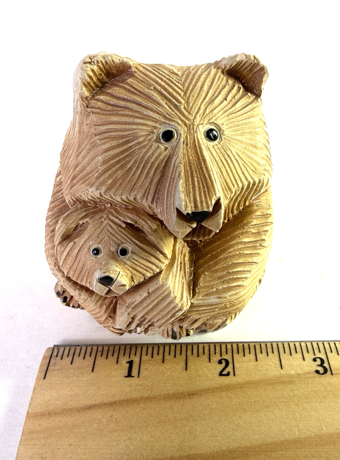 Artesania Rinconada Mama Bear & Cub Figurine Vintage 70s/80s Retired Uruguay