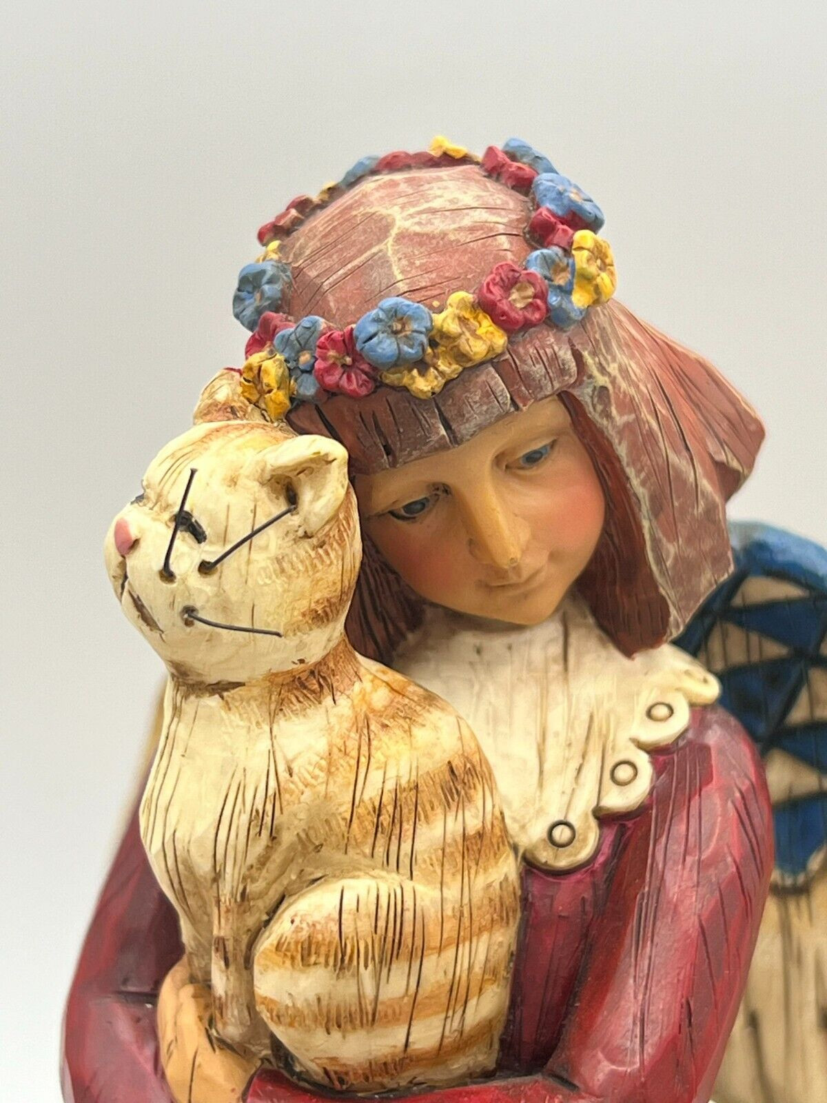 Jim Shore Heartwood Creek Enesco Angel Hugging Cat Kitten Figurine 105170 NO BOX