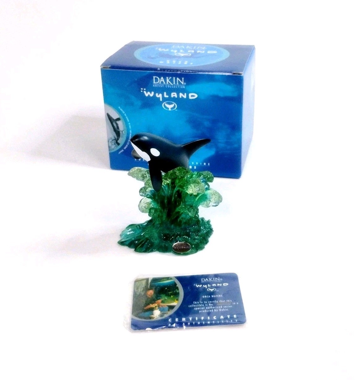 Wyland Dakin Orca Waters Breaching Killer Whale 5″ Figurine w/Box & COA Limited