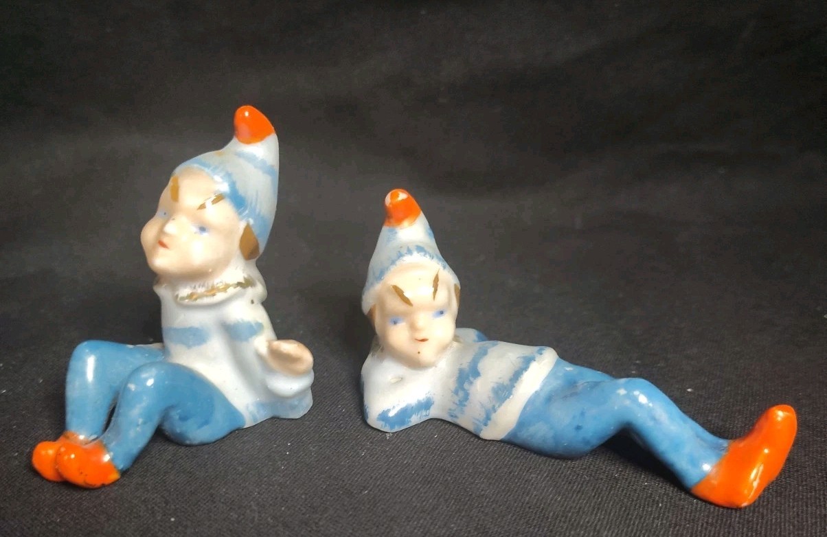 Lot of 2 VTG Pixie Elfs Made In Japan 1950s Very Rare & Great Facial Attitude
