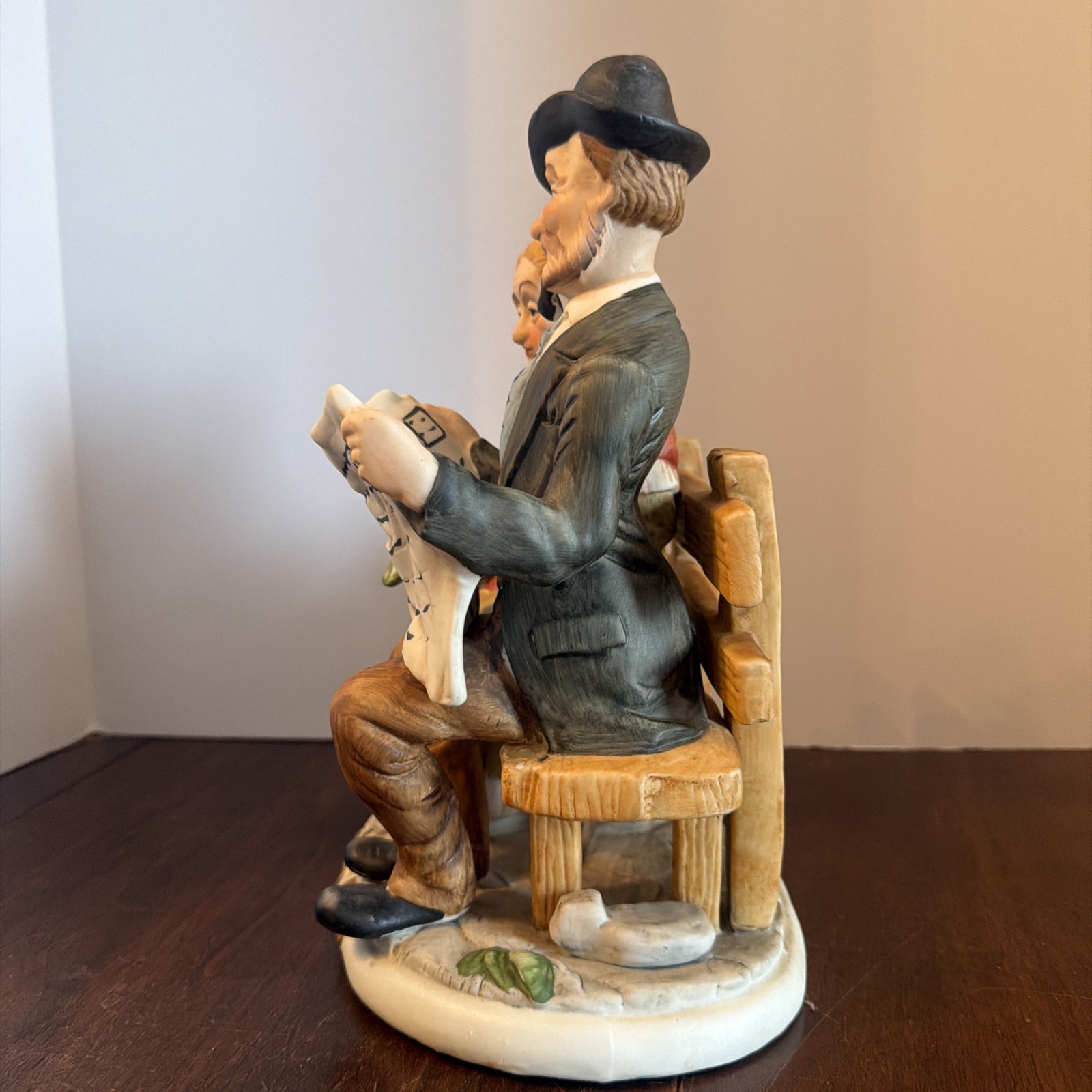 The Marquis Collection Man And Women Sitting On Bench 12” Tall Base 9”