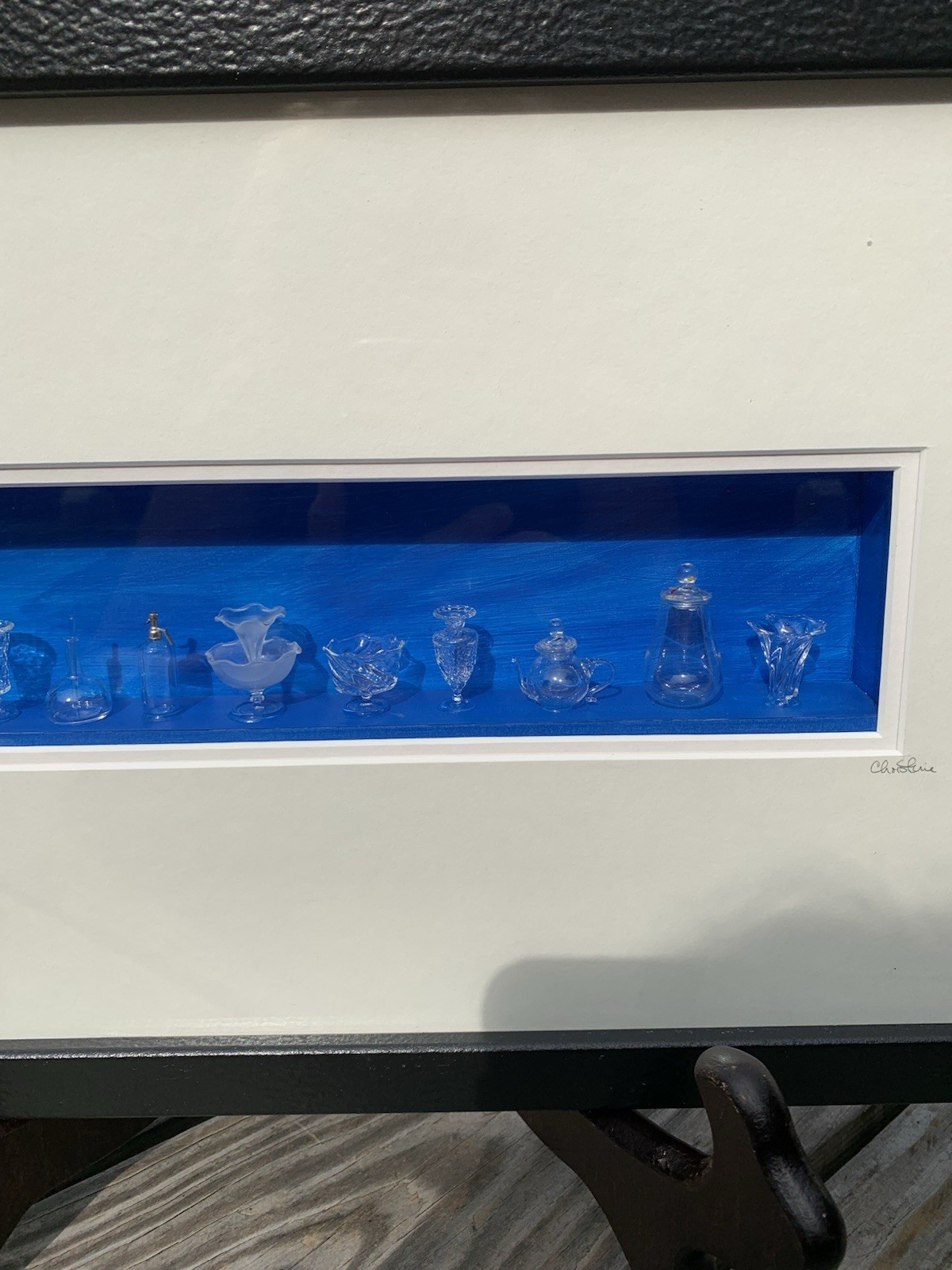Miniature Christine Schukow Originals Art Glass Collection Framed Box New York