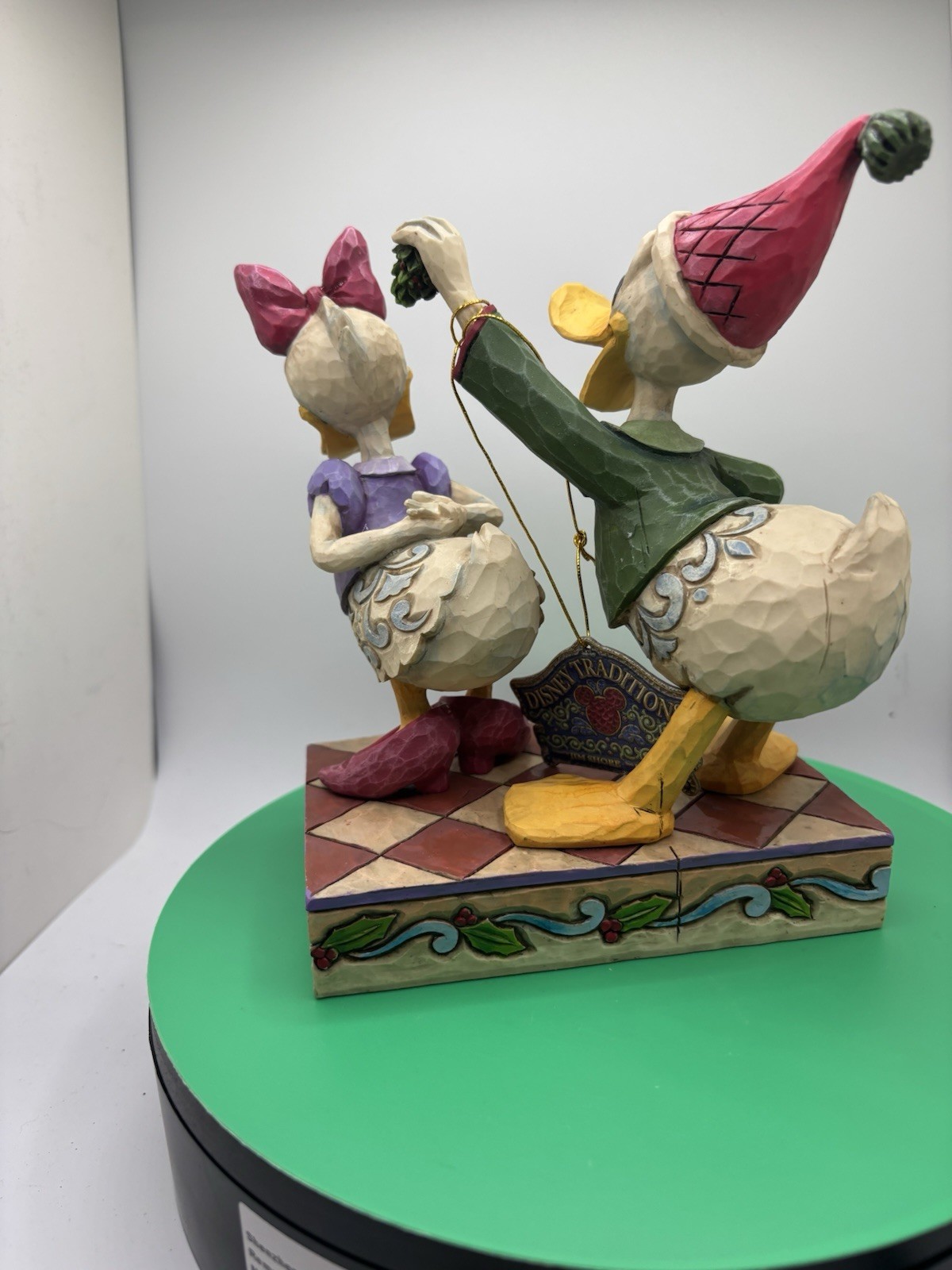 Vintage Jim Shore Donald & Daisy Under The Mistletoe Disney Traditions