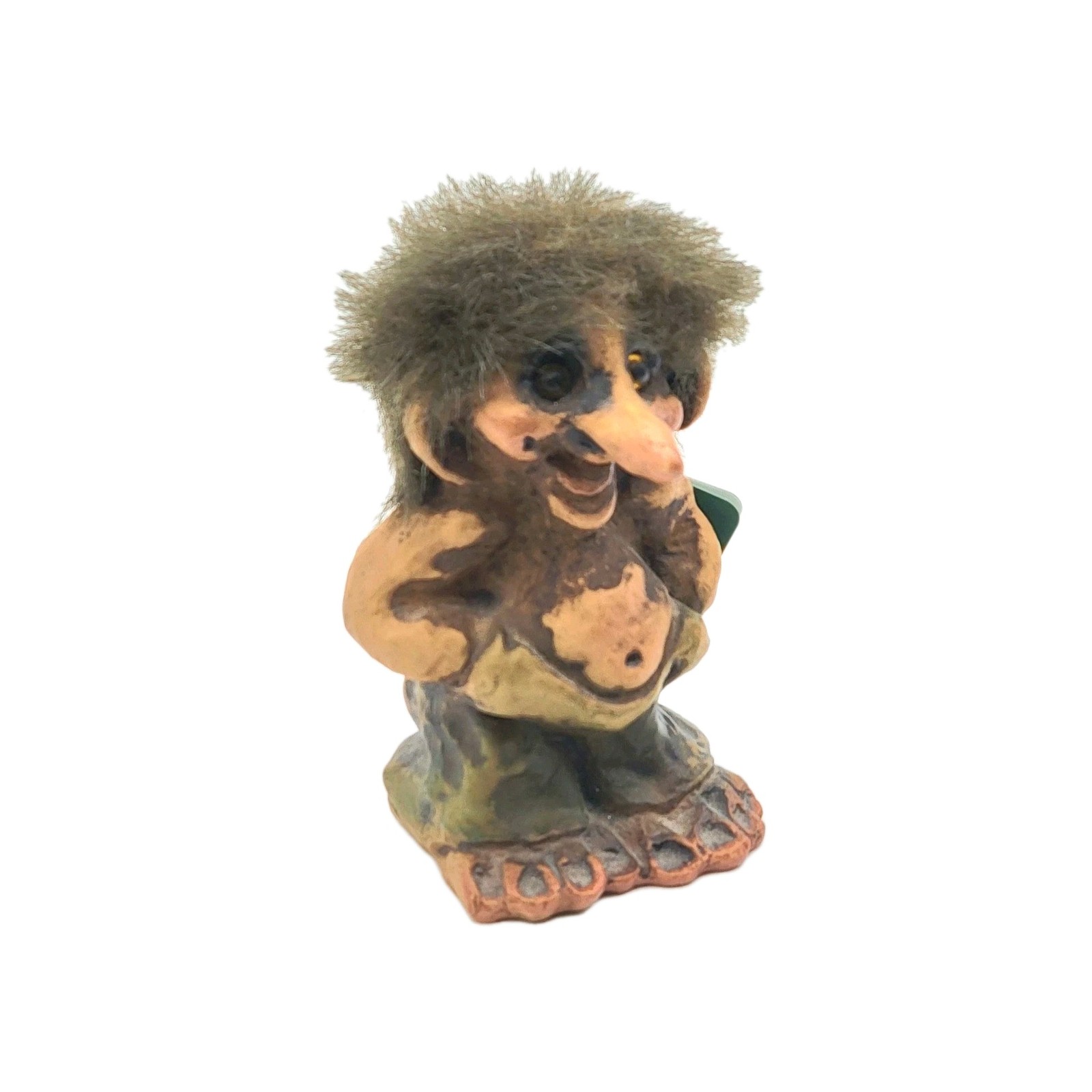 Fosse Troll Norway Fantasy Mythical Small Carved 4″ Figurine Vintage Doll
