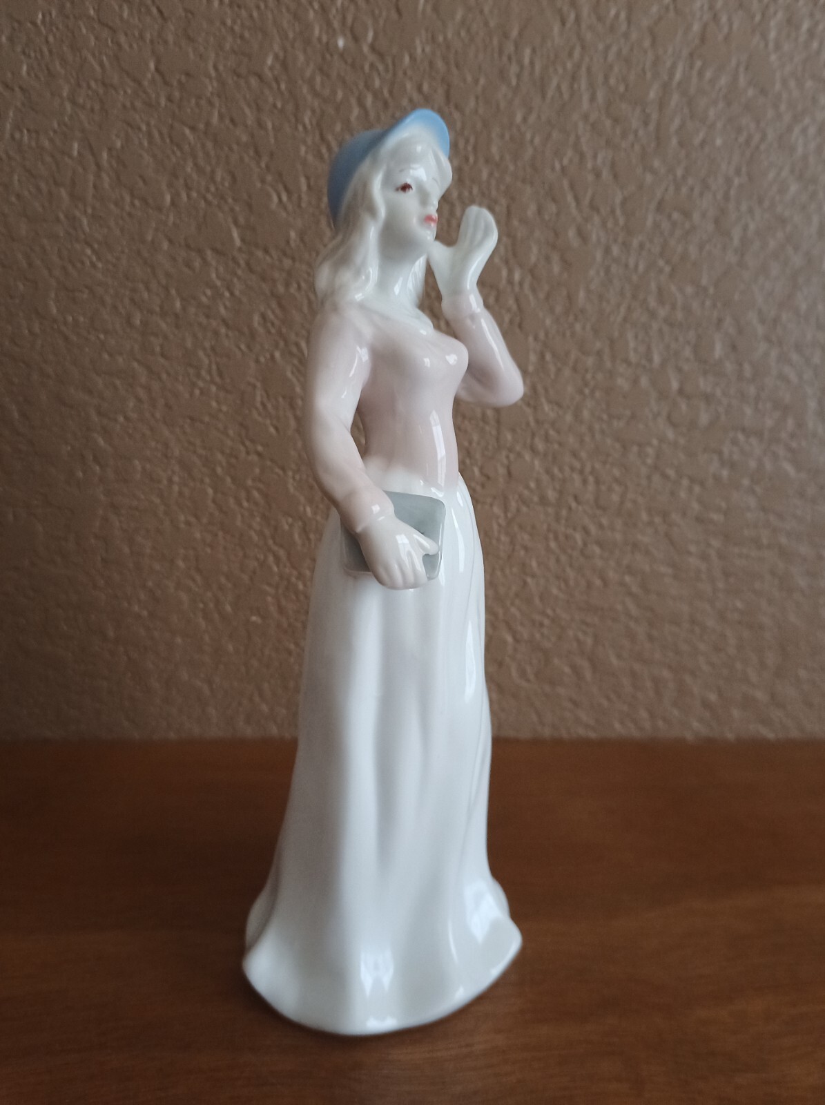 Vintage K’s Collection Figurine Woman Lady Girl Hat Book Over 8″ Tall!