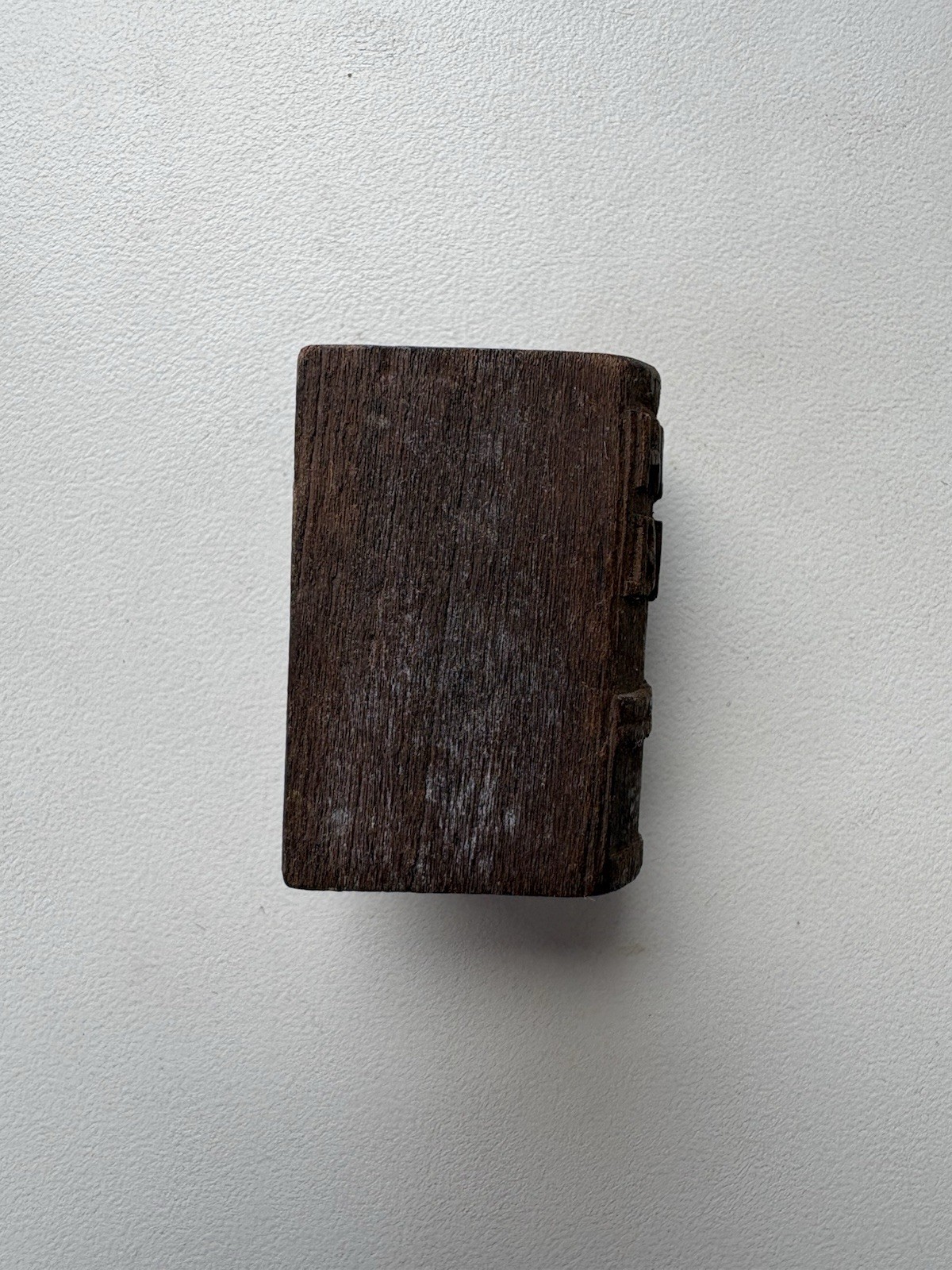 Vintage Miniature Hand Carved Wooden Folk Art Dollhouse Holy Bible Figurine