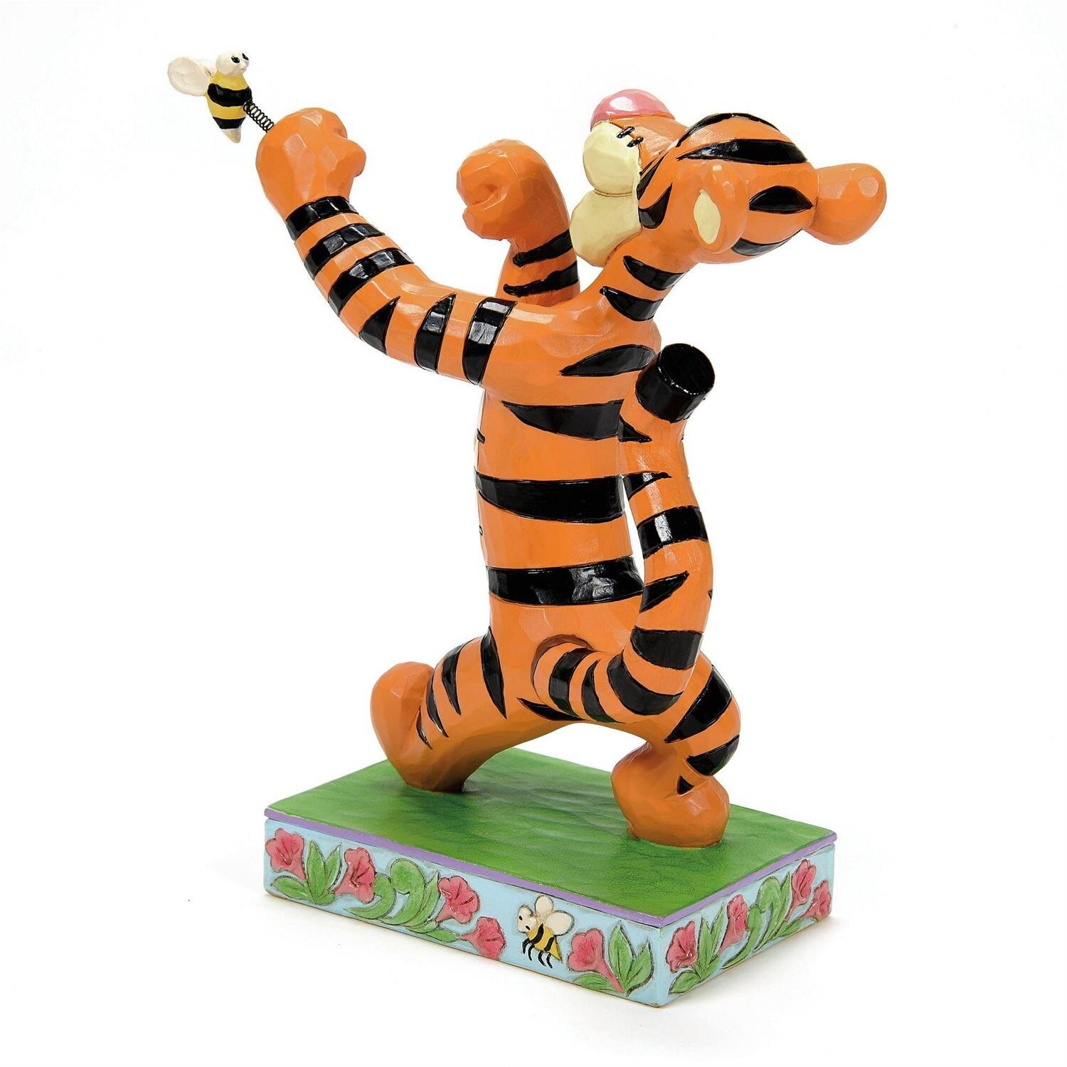 ❦ New JIM SHORE DISNEY Figurine TIGGER BOXING Fight Pooh Tiger Garden Bee Flower