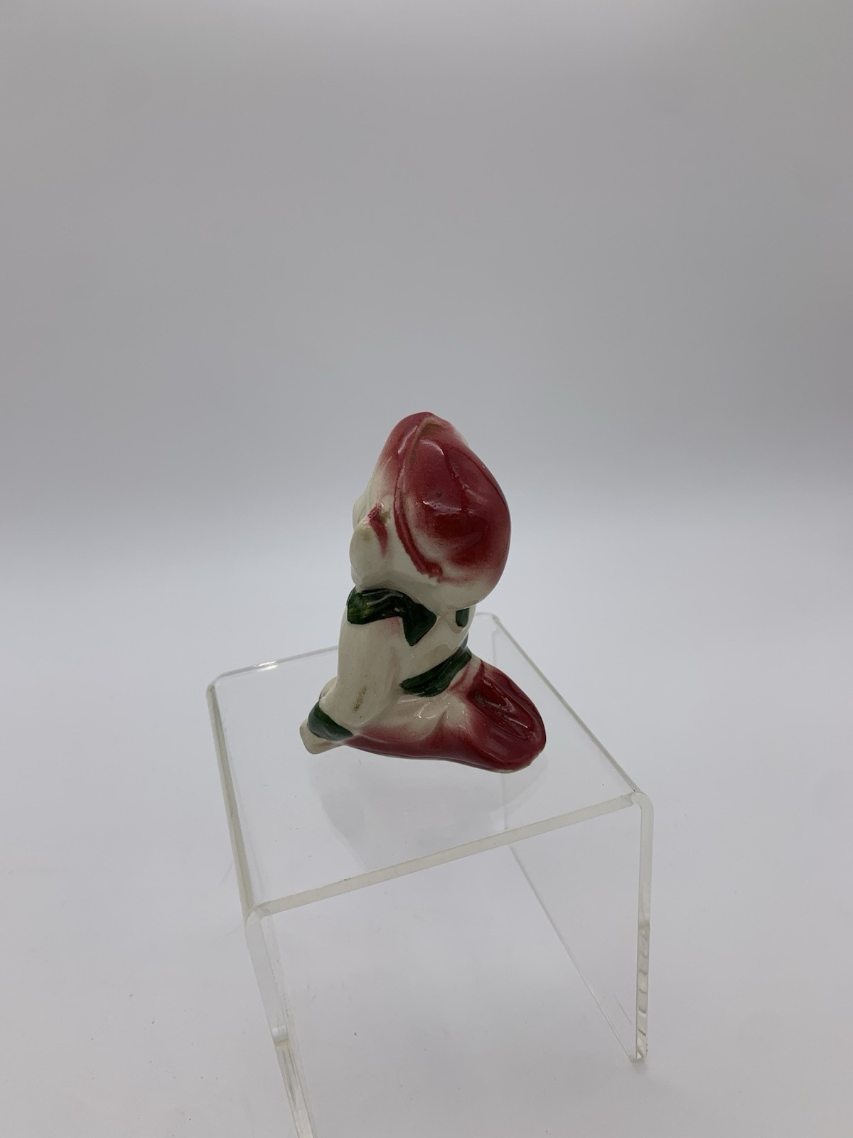 Mid Century Small Ceramic Shelf Table Sitting Pixie Elf Figurine HandPainted 4”