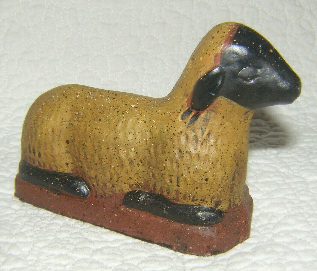 Knelling Lamb: Resin 3″ tall, 5″ long, 1 1/2″ wide