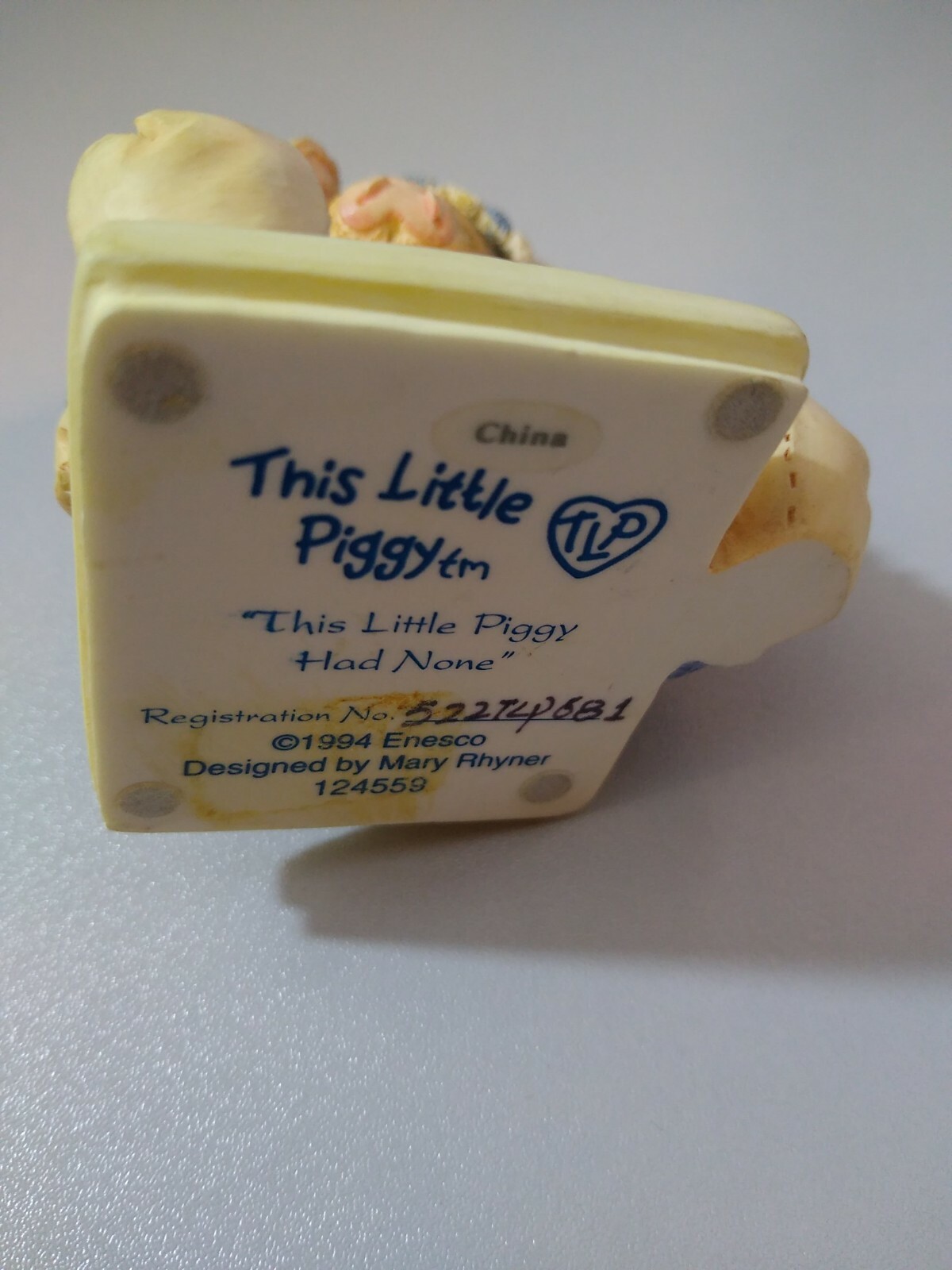 This Little Piggy Enesco This Little Piggy Had None 1994 Figurine Numbered 3Inch