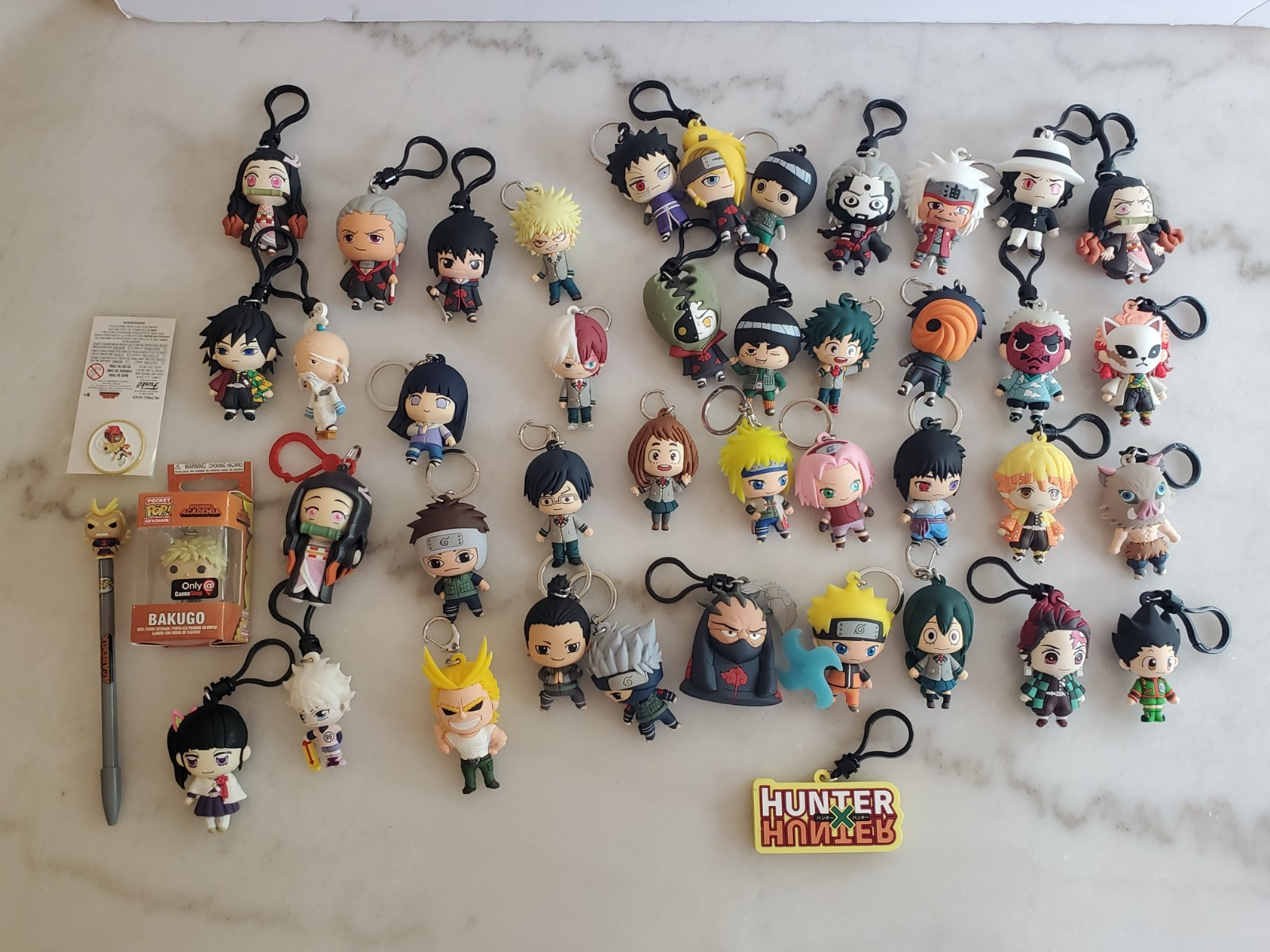 Naruto Shippuden demon Slayer My hero Figural Bag Clips Lot Monogram Anime 42