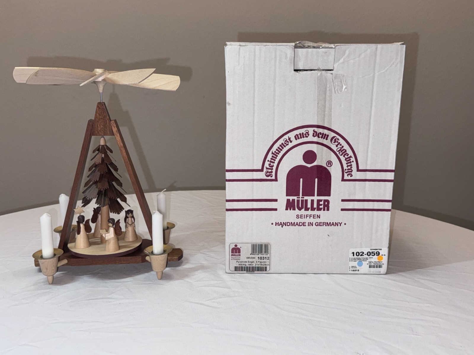 Christmas Muller Pyramide Engel 4 Figurines
