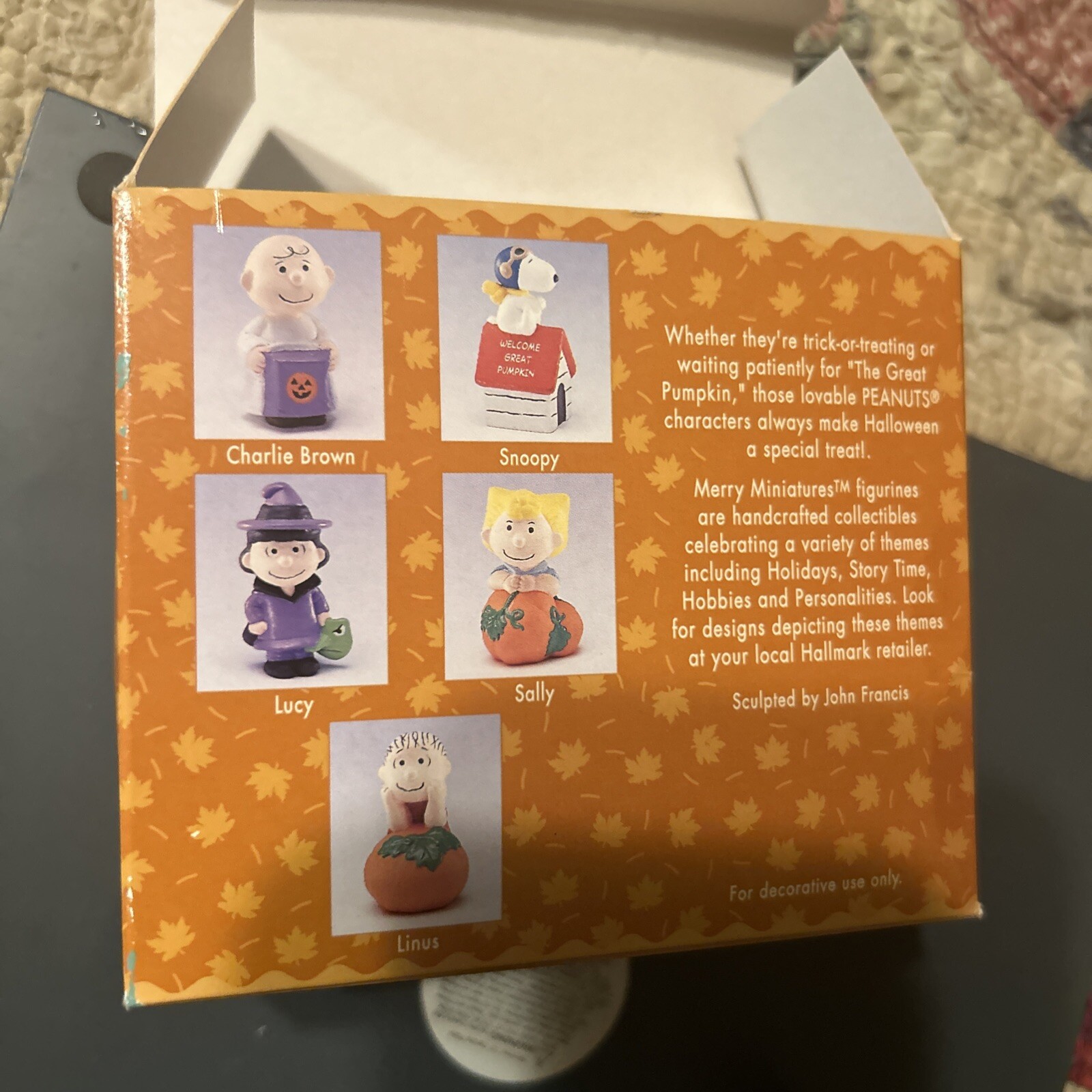 Snoopy Hallmark Merry Miniatures PEANUTS Pumpkin Patch Set, In Box