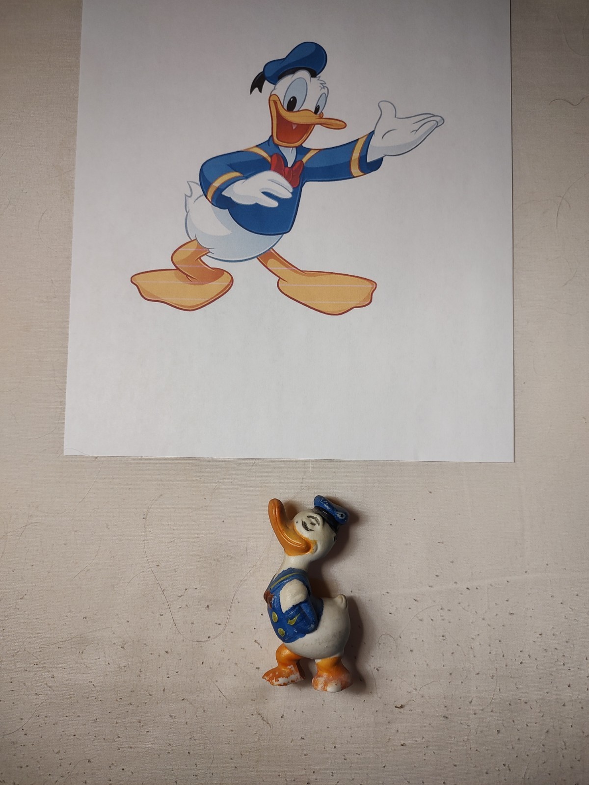 Vtg 1930’s Japanese Bisque Porcelain 3″ Donald Duck Figurine Walt Disney