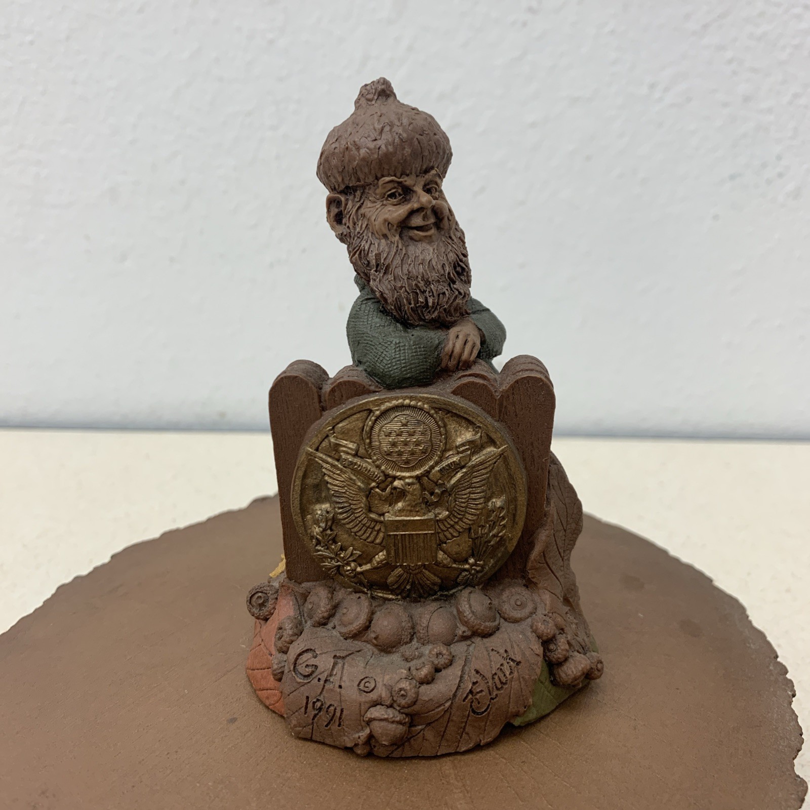 Vintage Tom Clark US Army G.I. Gnome SIGNED Sculpture Cairn Studio 1991 #30