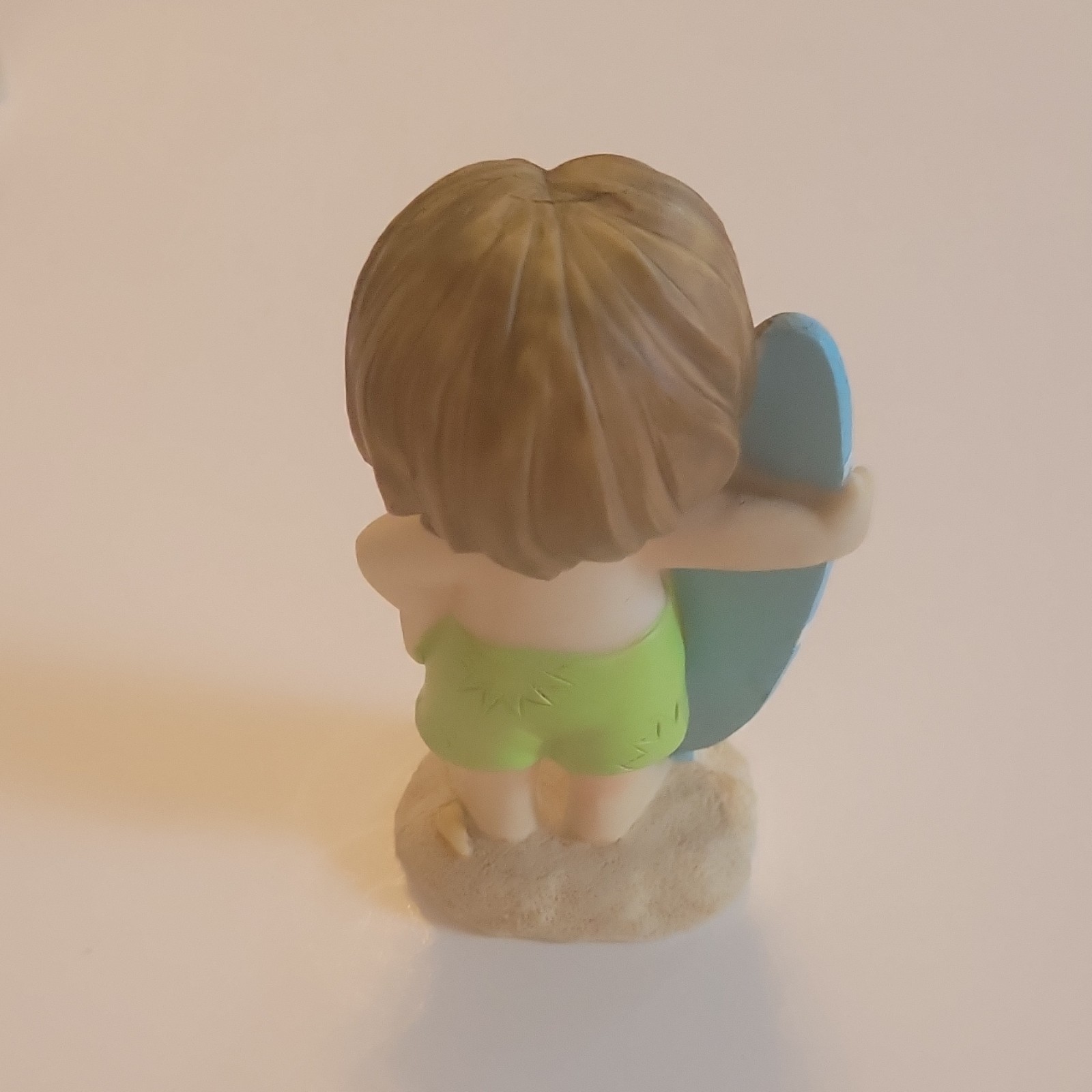Vtg Tender Times Beach Kids Figurine Pair Boy Surfer Girl Sun Hat Summer Decor