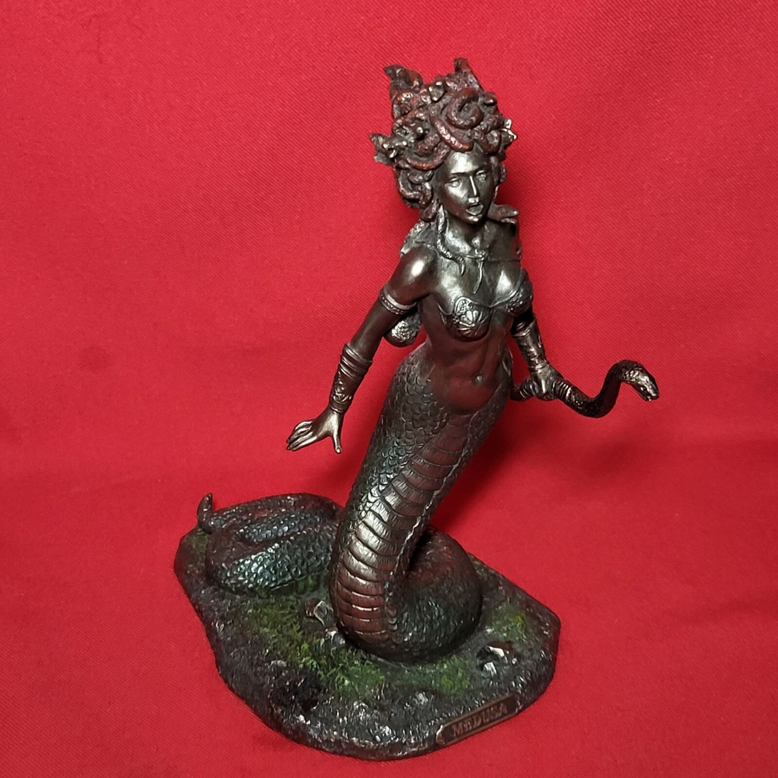 Veronese Design Medusa Greek Gorgon Serpent Monster Standing Holding Bow Statue