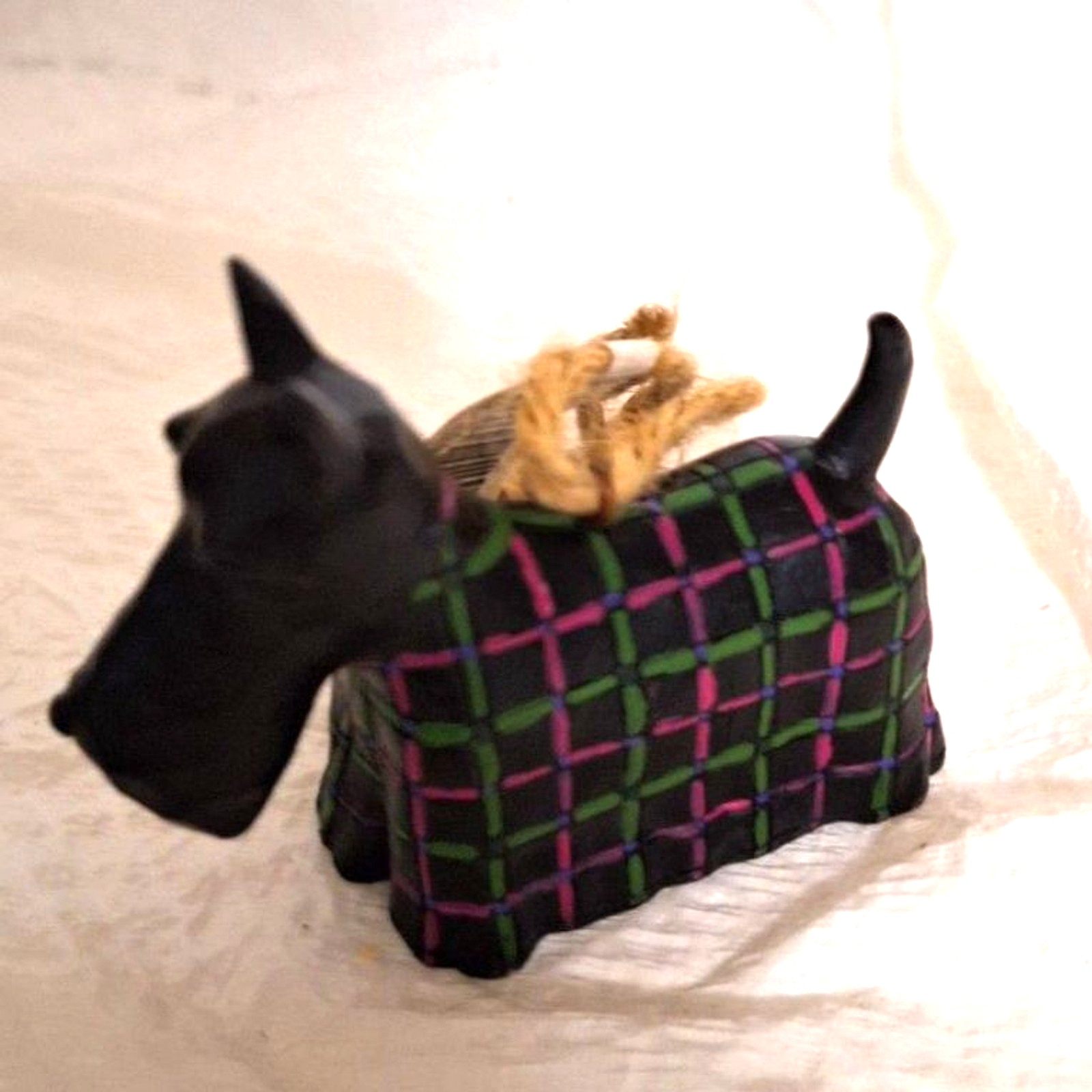 A Jim Shore Plaid Scotty Dog Terrier Ornament Christmas Tree Collectible