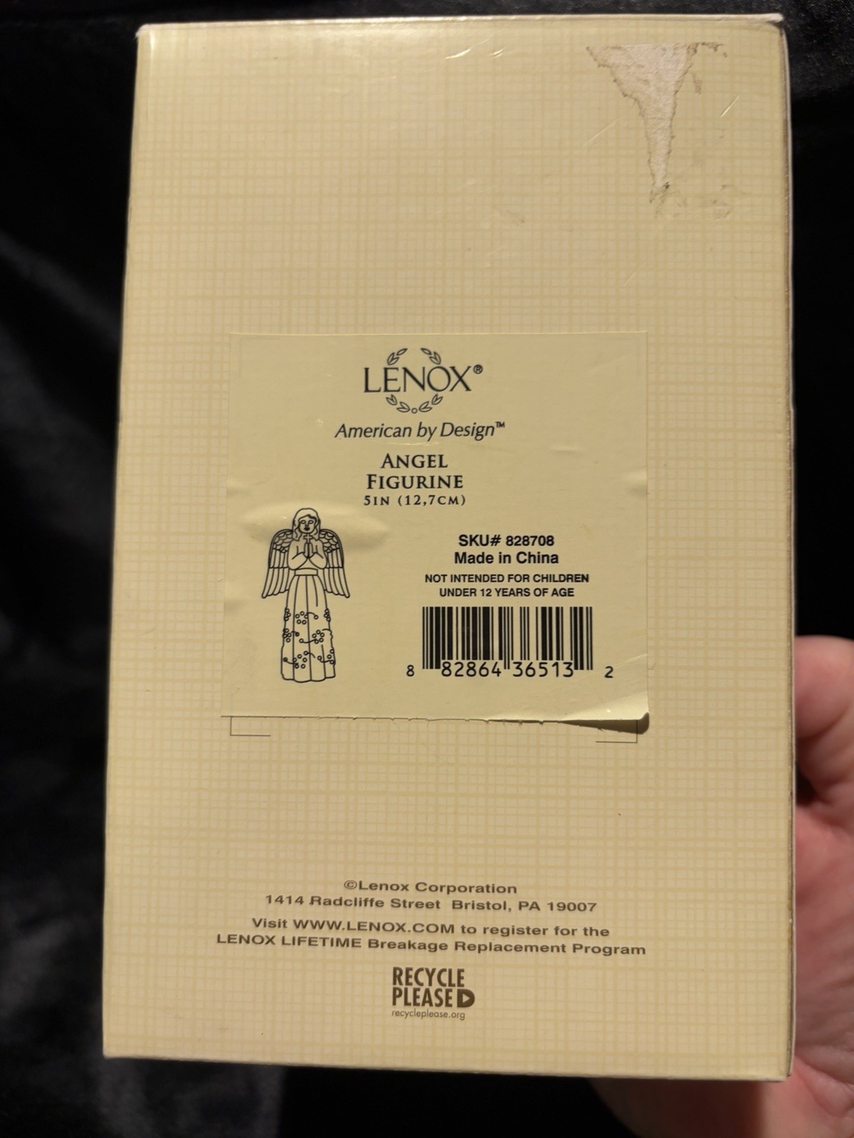 Lenox American By Design Praying Angel Figurine 5” Porcelain w/ Box SKU 828708