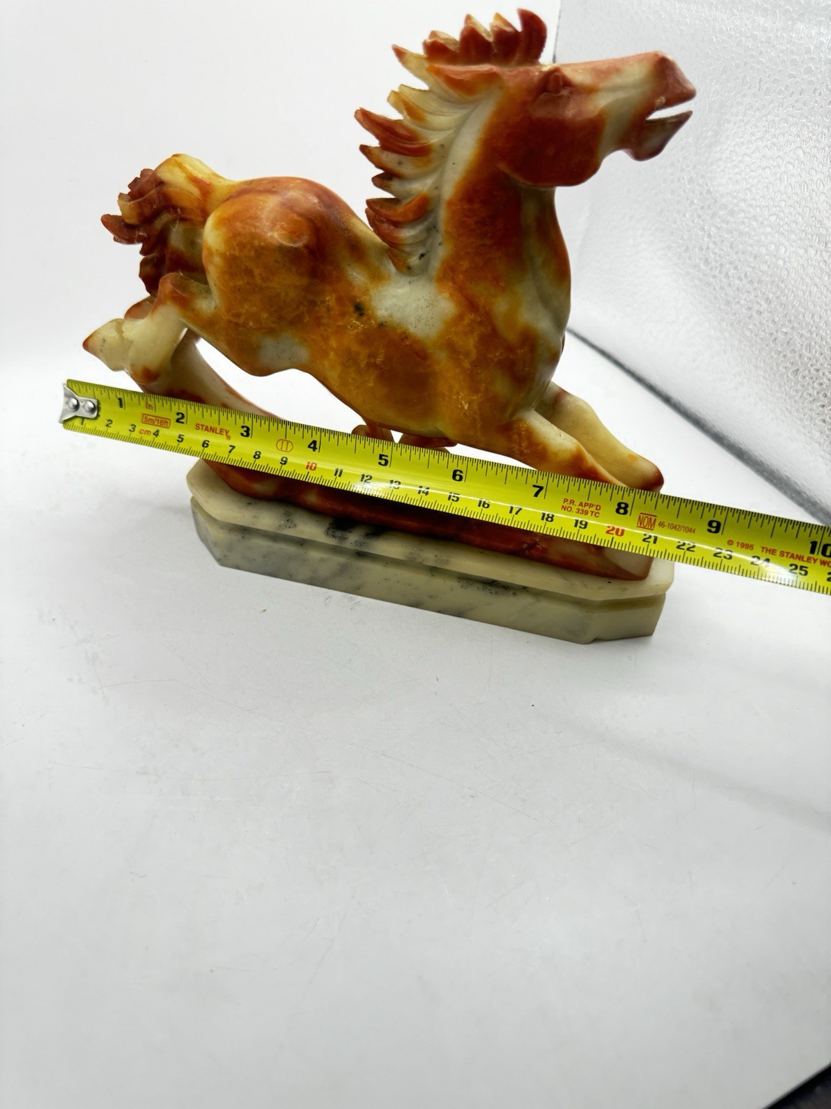 Vintage Chinese Carved Horse Hardstone Figurine Sculpture Dated Nov 1988