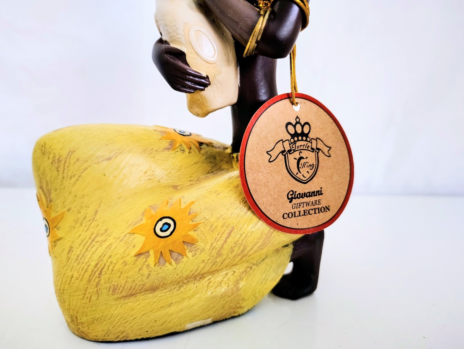 Giovanni Collection Woman With Baby in Yellow Ceramic Figure