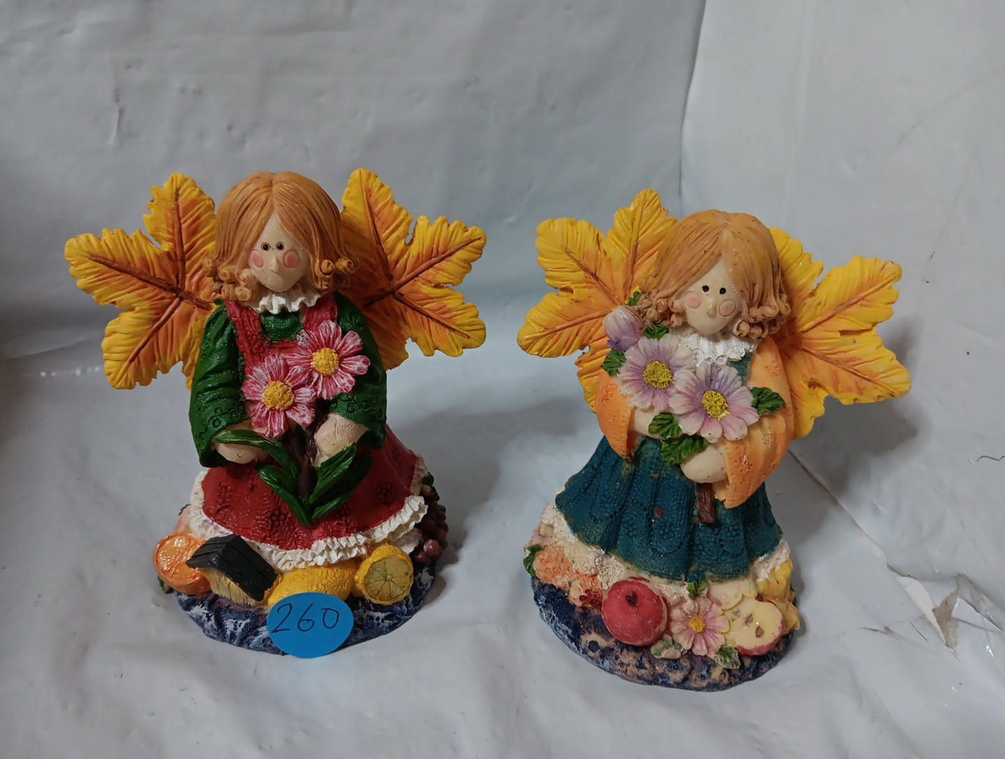 Fall Angel Figurines Midwestern Home Set Of 2