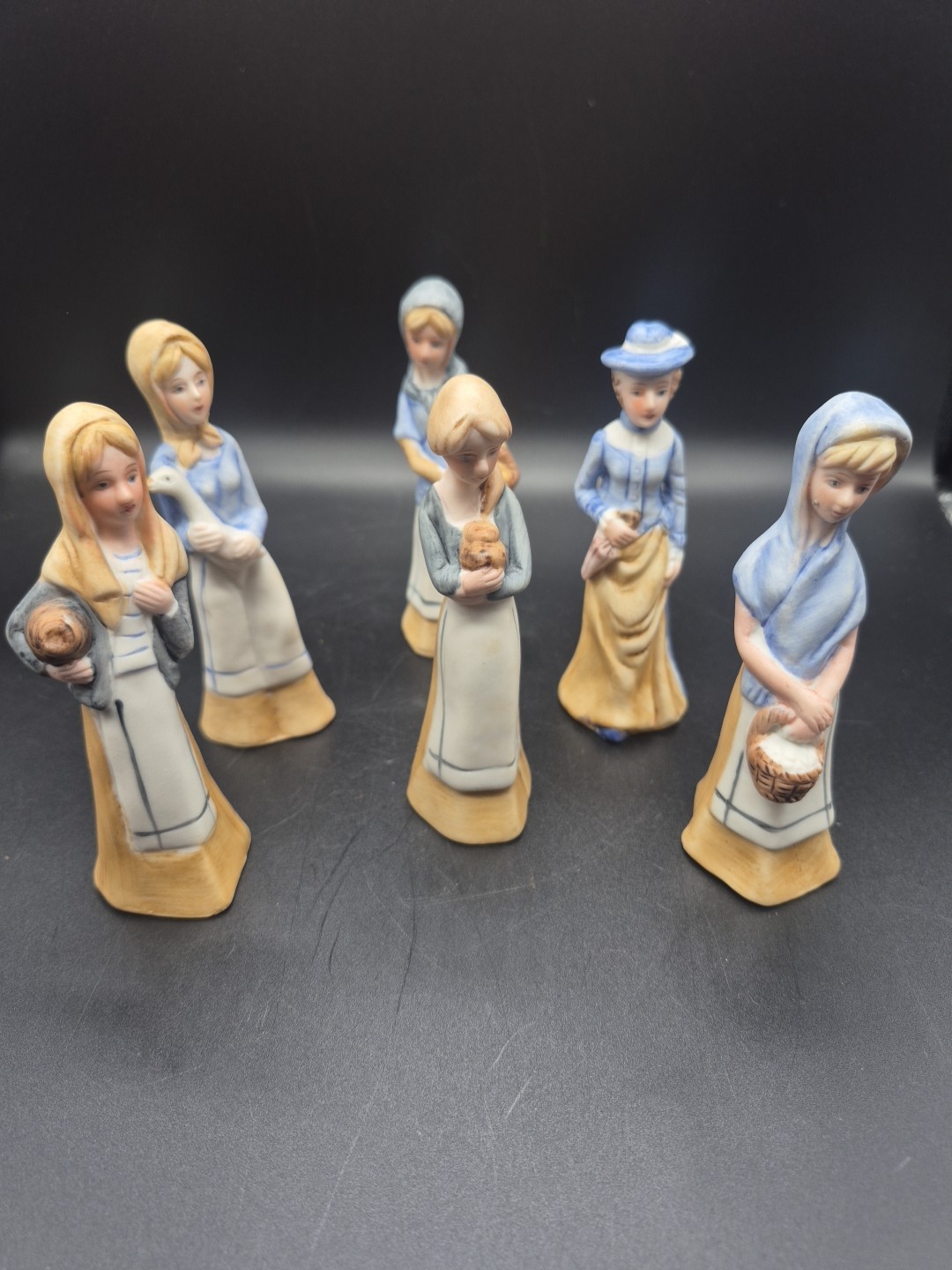 Vtg Ucago Country Woman Figurine Collection Set Of 6