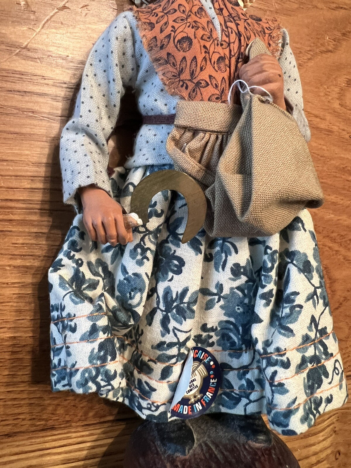 French SANTON DE PROVENCE Lady Doll S PEIRANO Clay Head, Hands & Feet Vtg