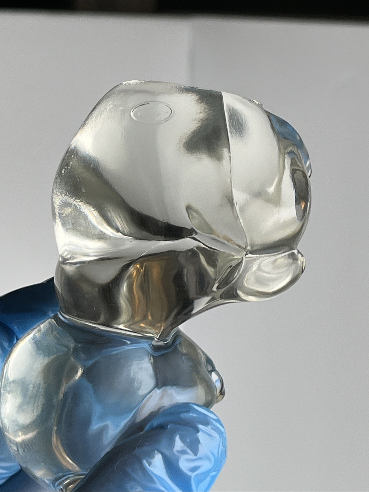 Fenton Art Glass Bear Figure Clear Sitting Paperweight Figurine 3.75” in
