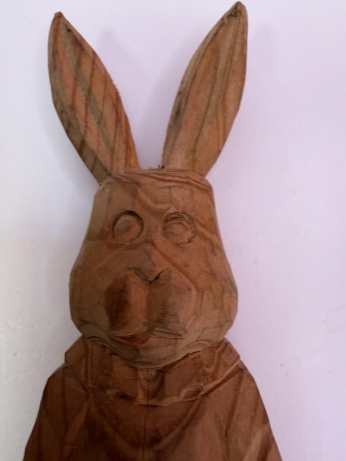 Hand Carved Rabbits Both Uniquely Different. Great Condition. See Photos