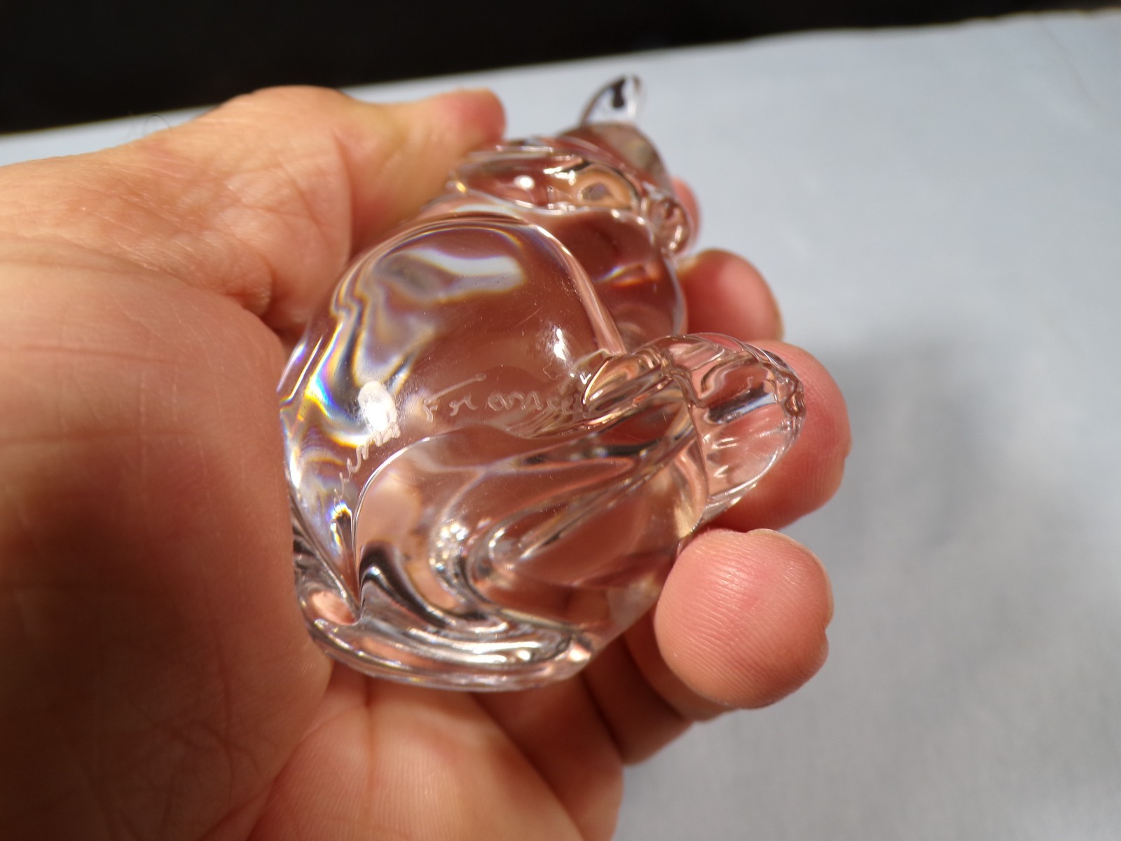 Daum Clear Crystal Mouse Figurine